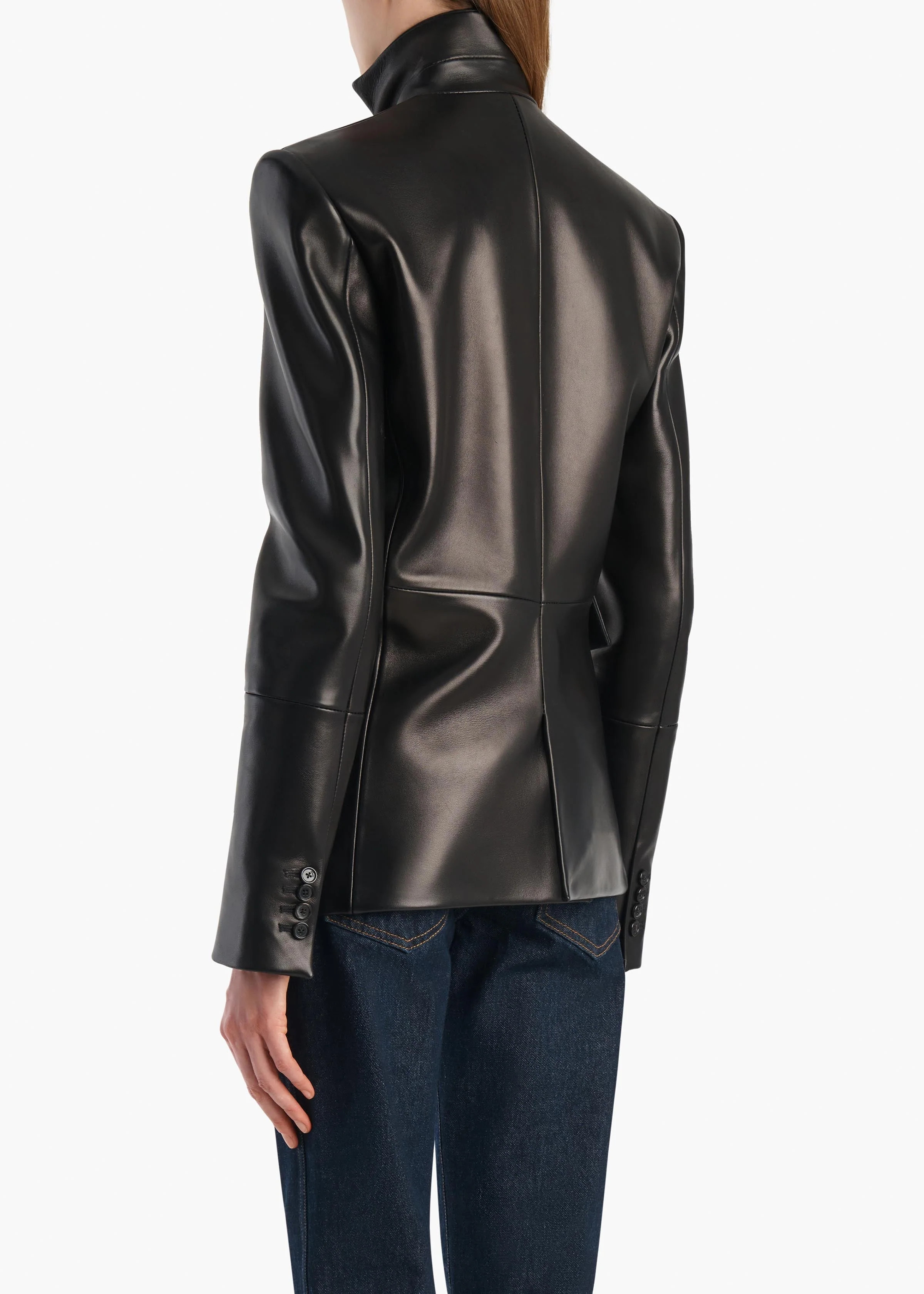 Khaite - Rolo Jacket in Black Leather - Image 4