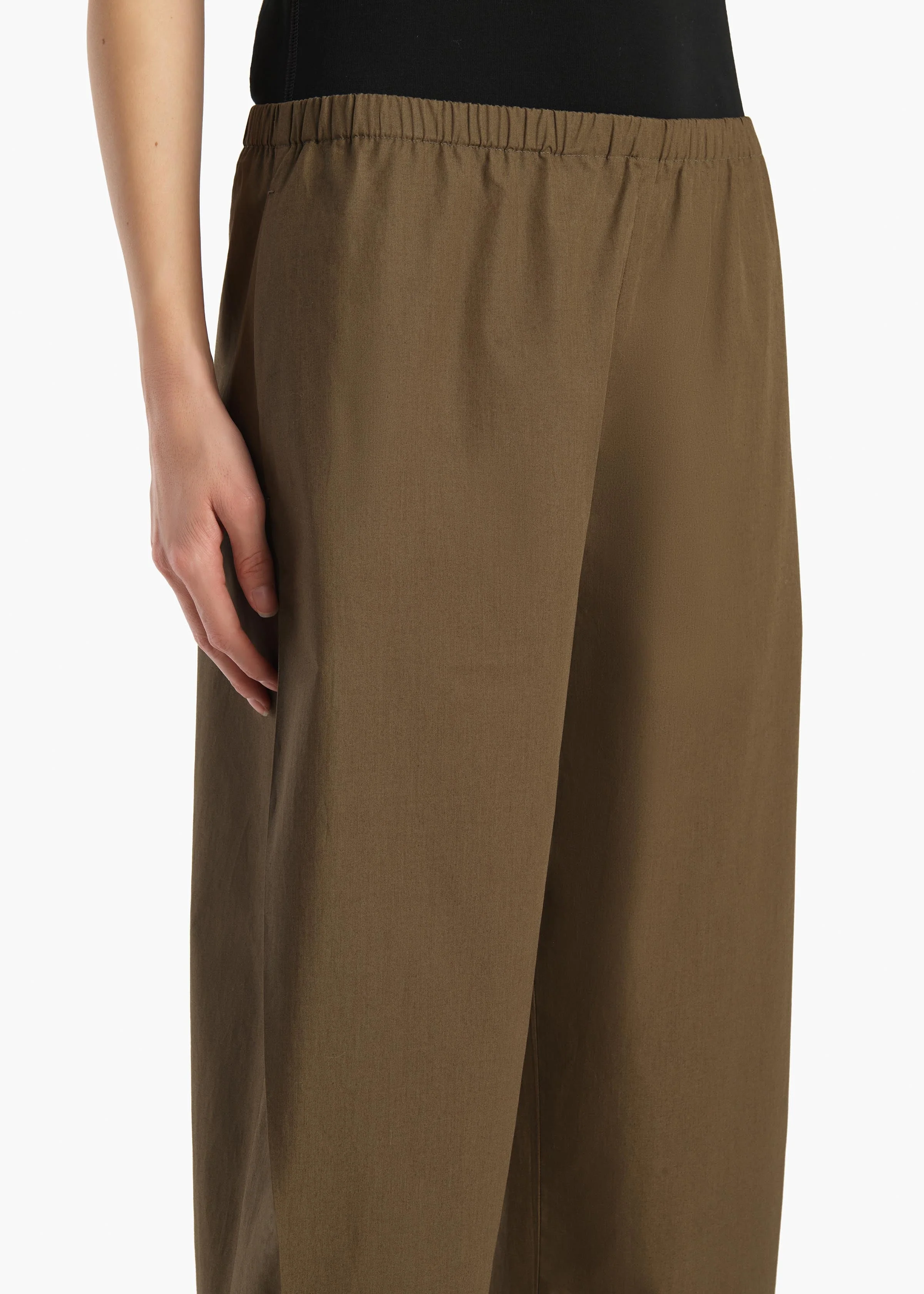 Khaite - Roma Pant in Dark Olive - Image 5