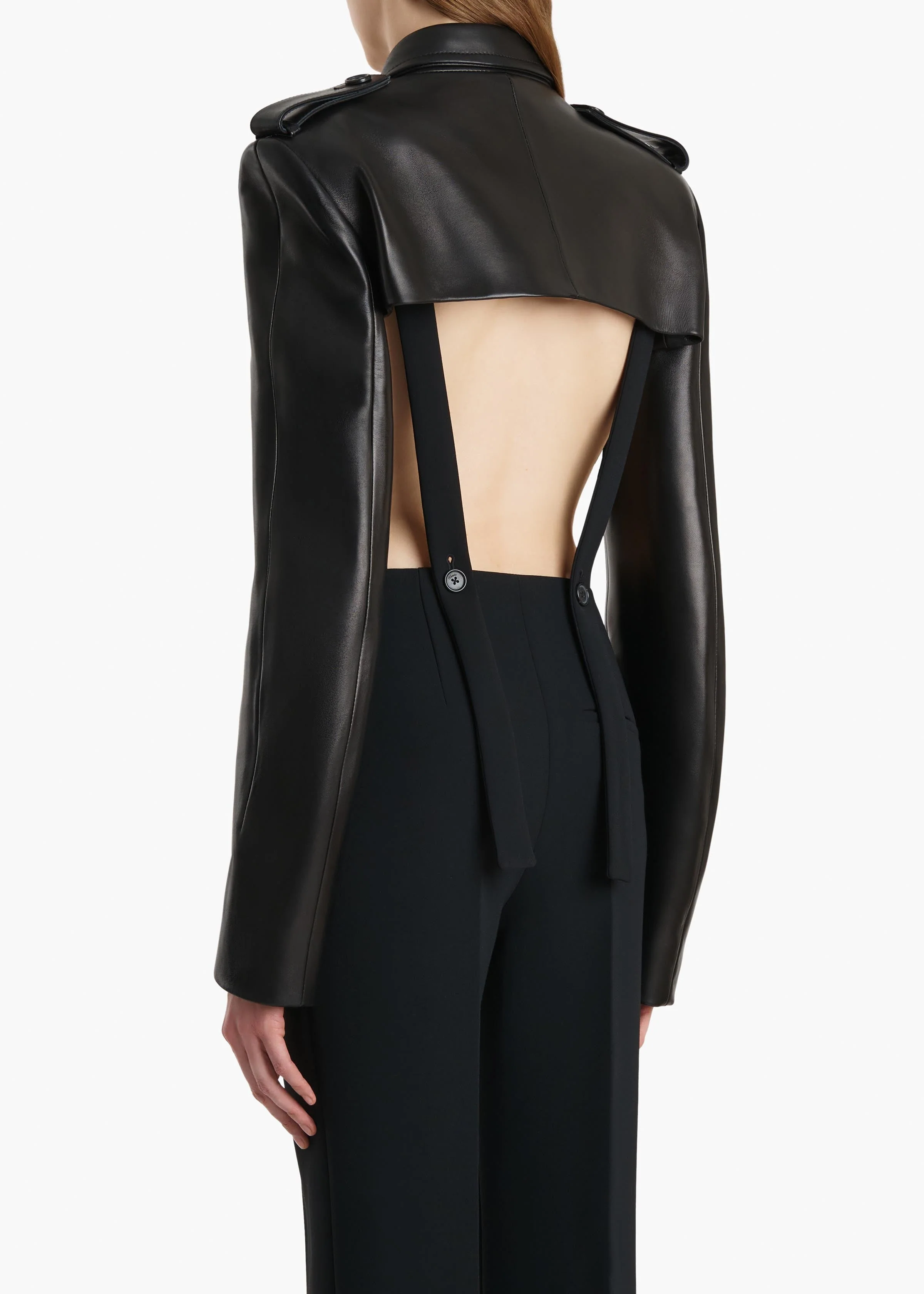 Khaite - Sadran Jacket in Black Leather - Image 4