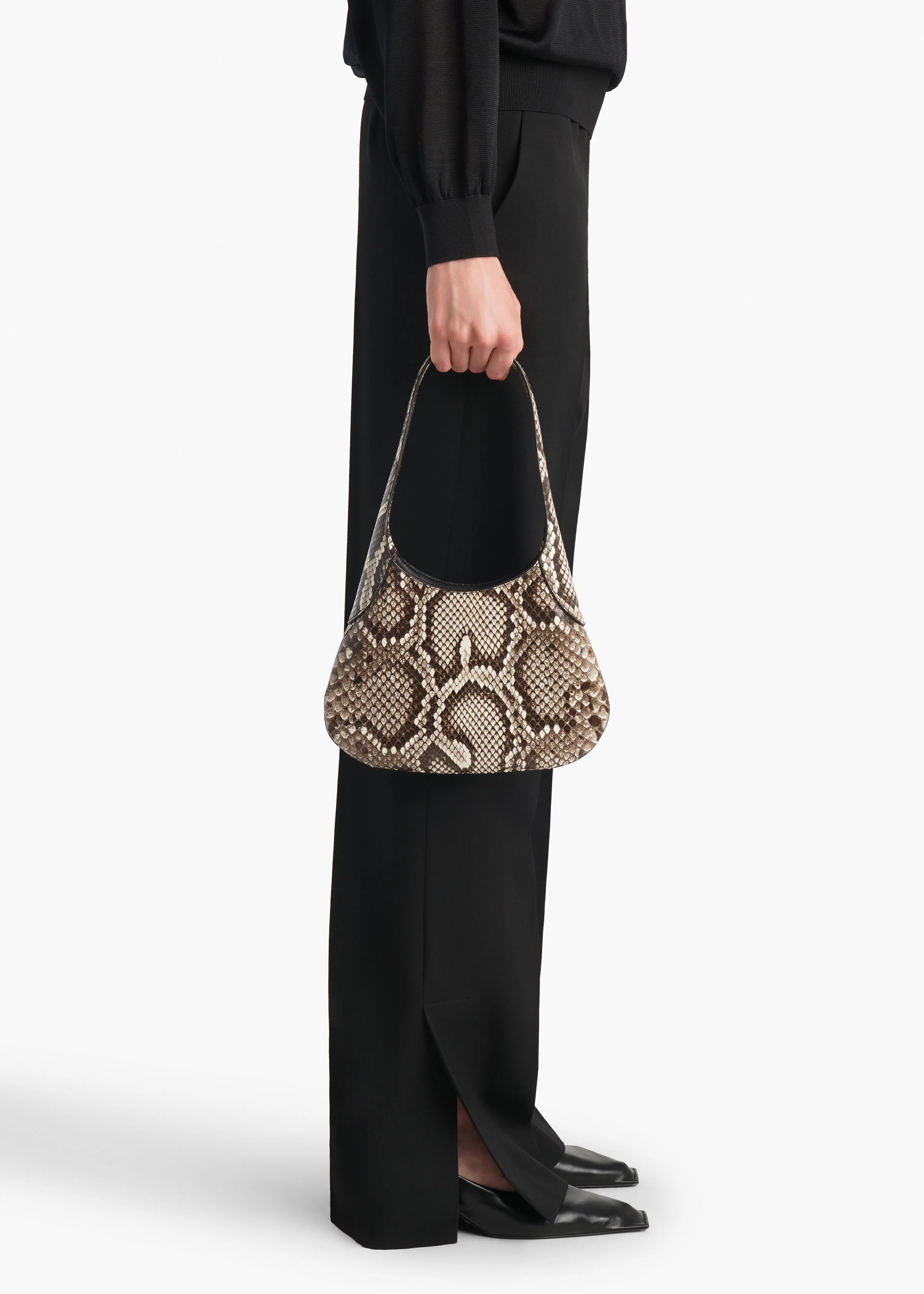 Khaite - Small Joan Hobo in Natural Python - Image 5