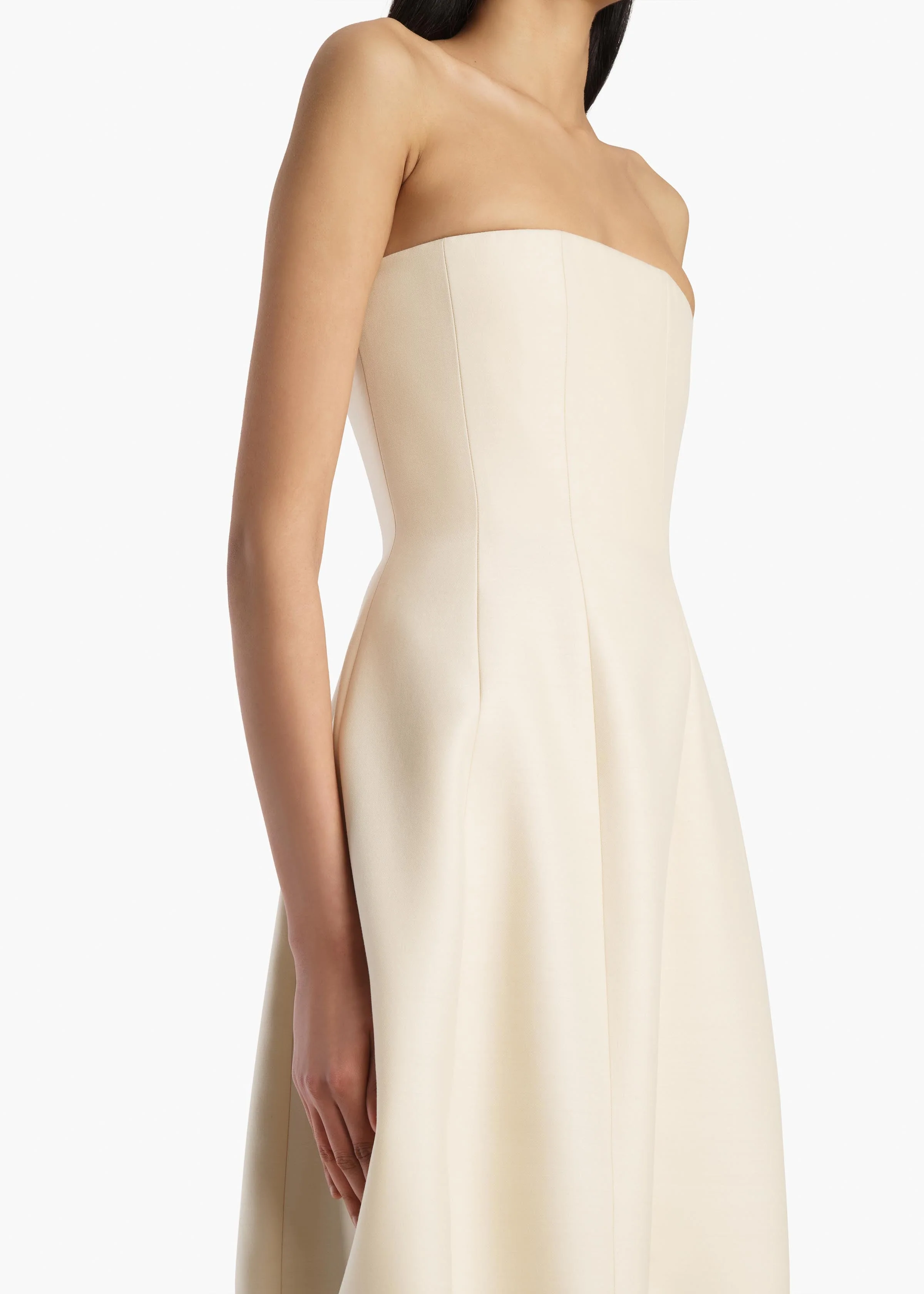 Khaite - Stela Dress in Ivory Glow - Image 4
