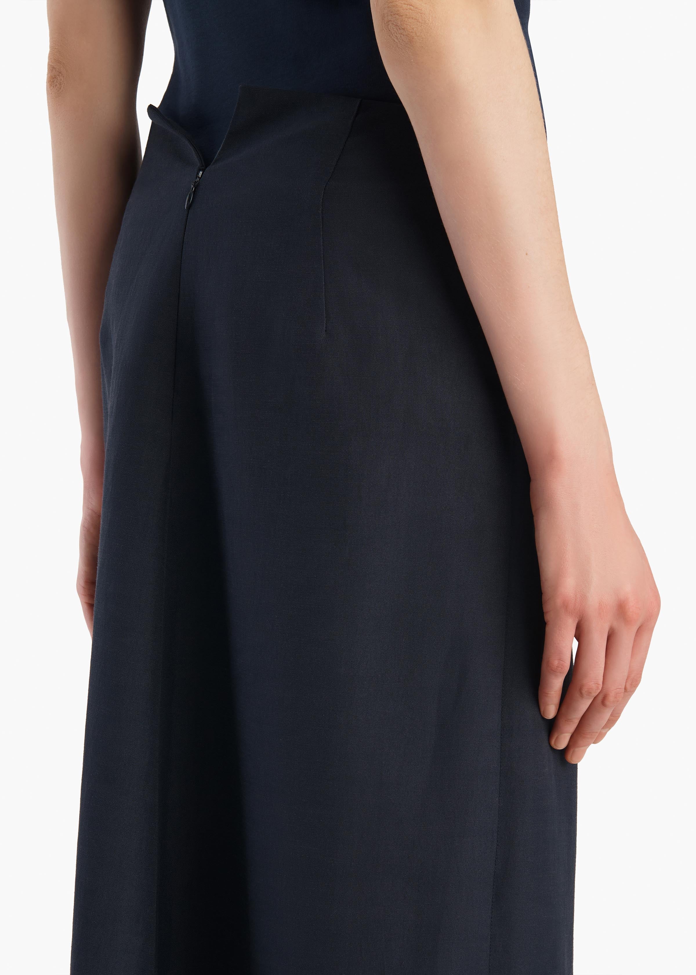 Khaite - Tal Skirt in Dark Navy - Image 6