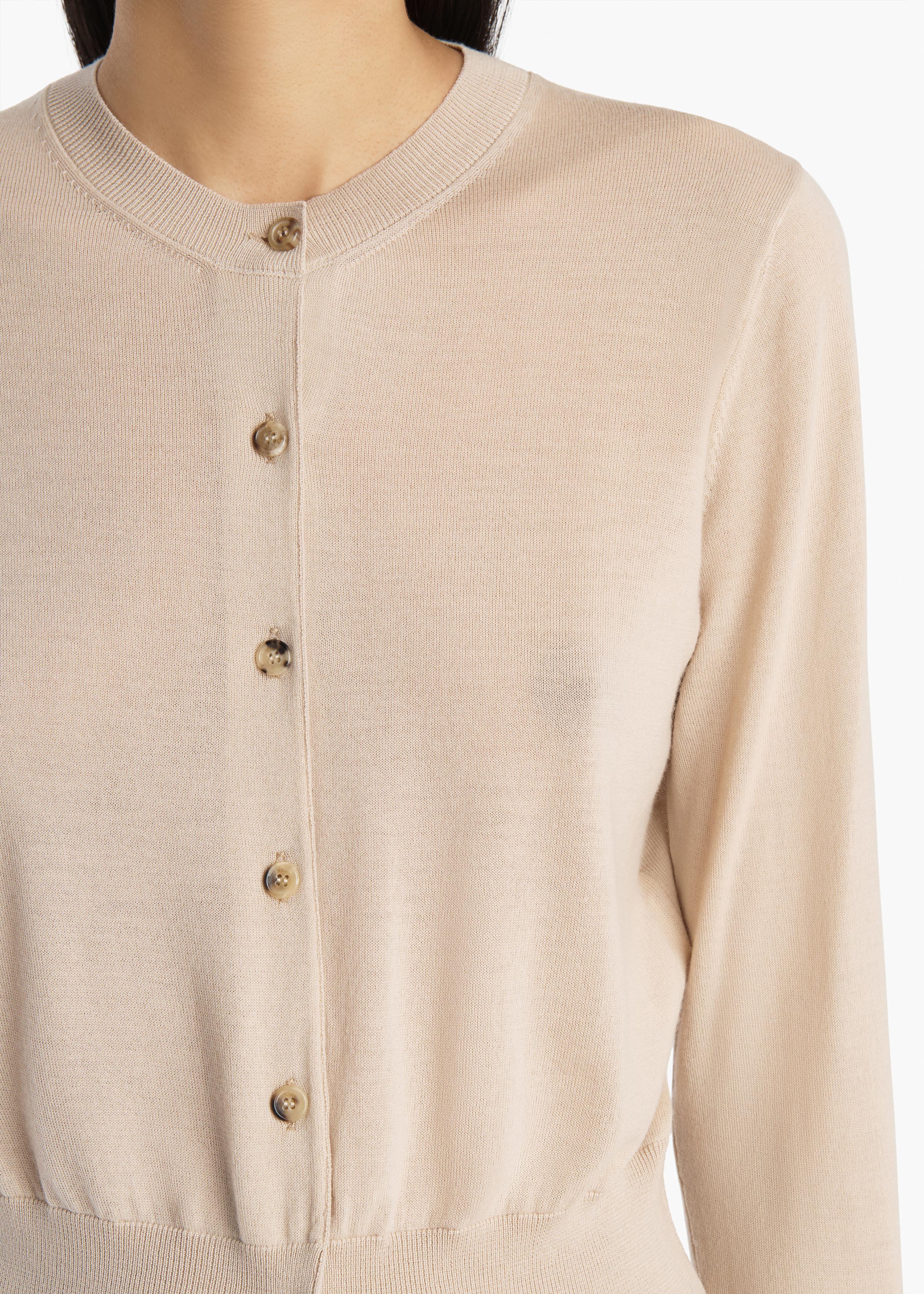 Khaite - Tansy Cardigan in Sand - Image 5