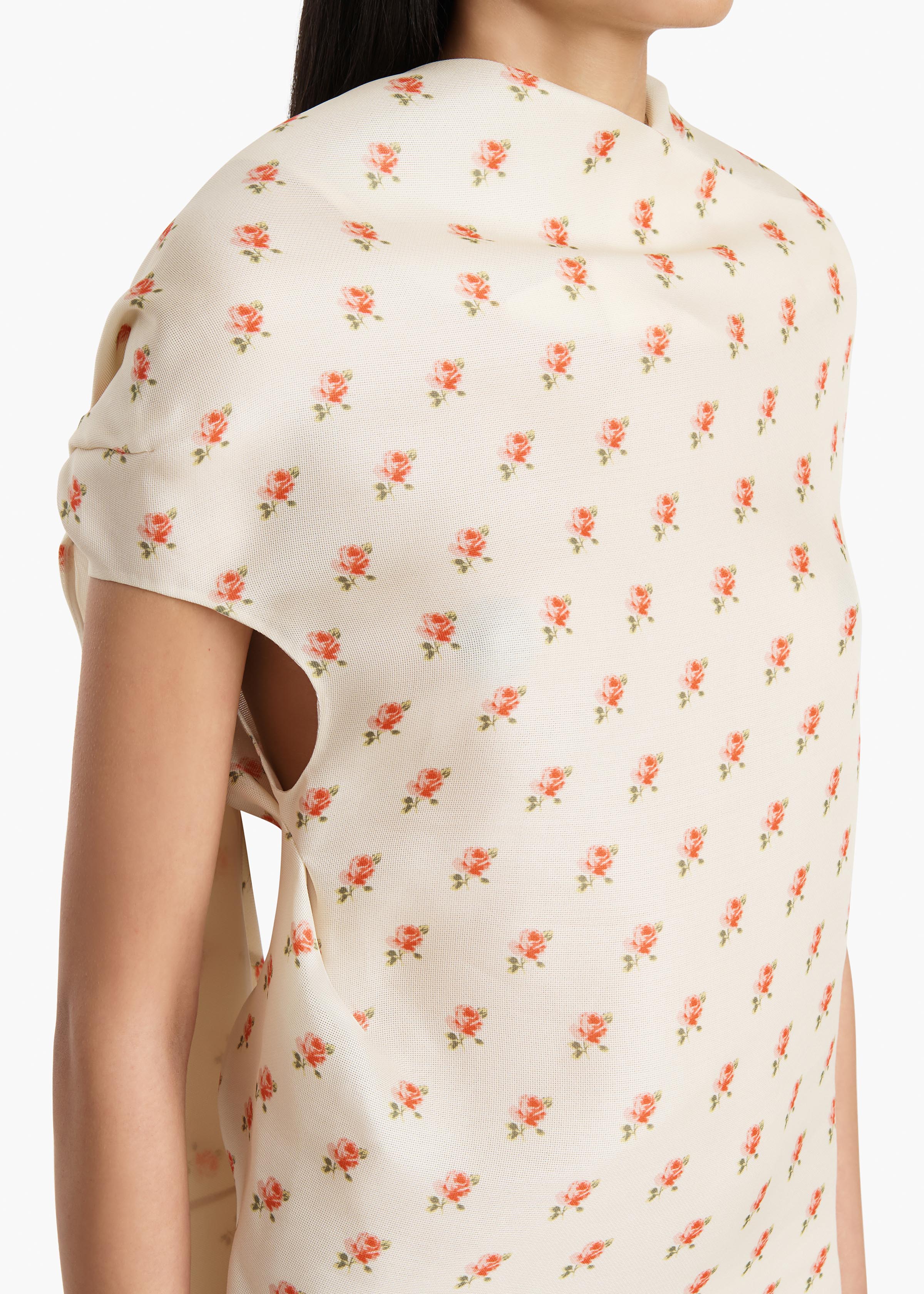 Khaite - Tatia Dress in Ditsy Rose Print - Image 4
