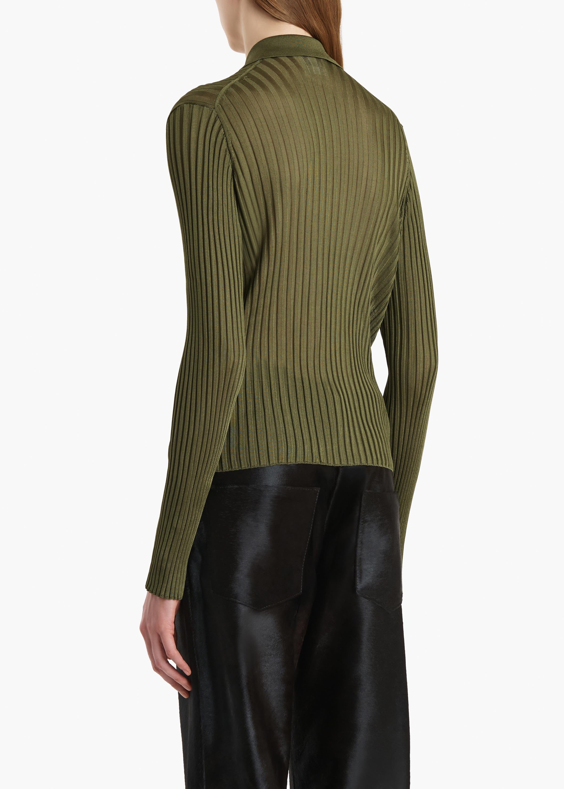 Khaite - Vin Top in Olive - Image 4