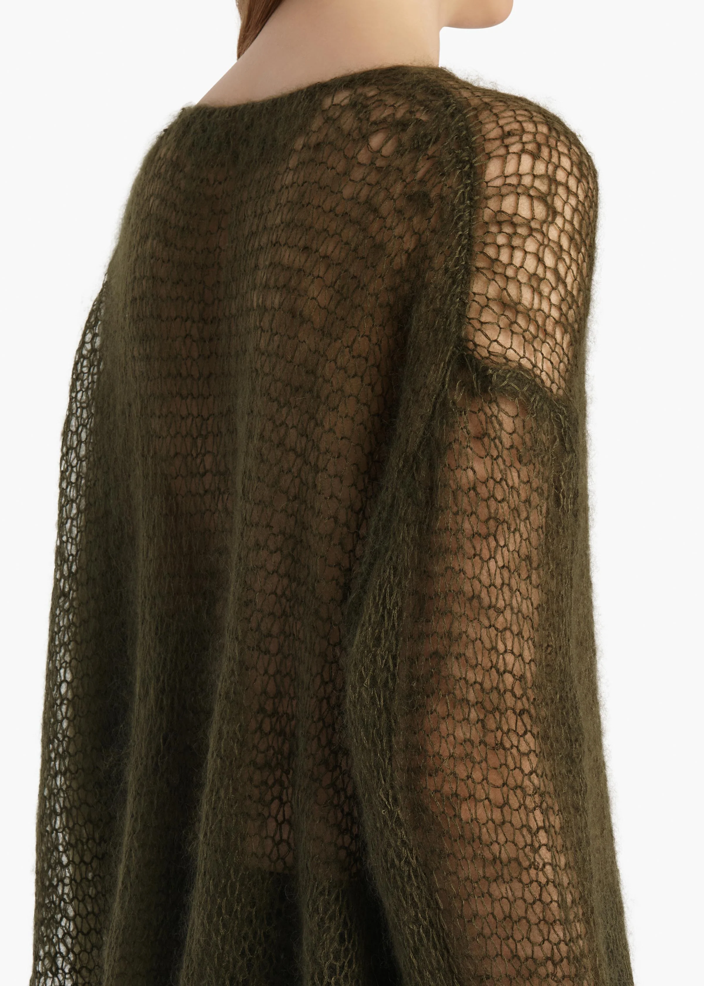 Khaite - Wendy Sweater in Dark Olive - Image 6