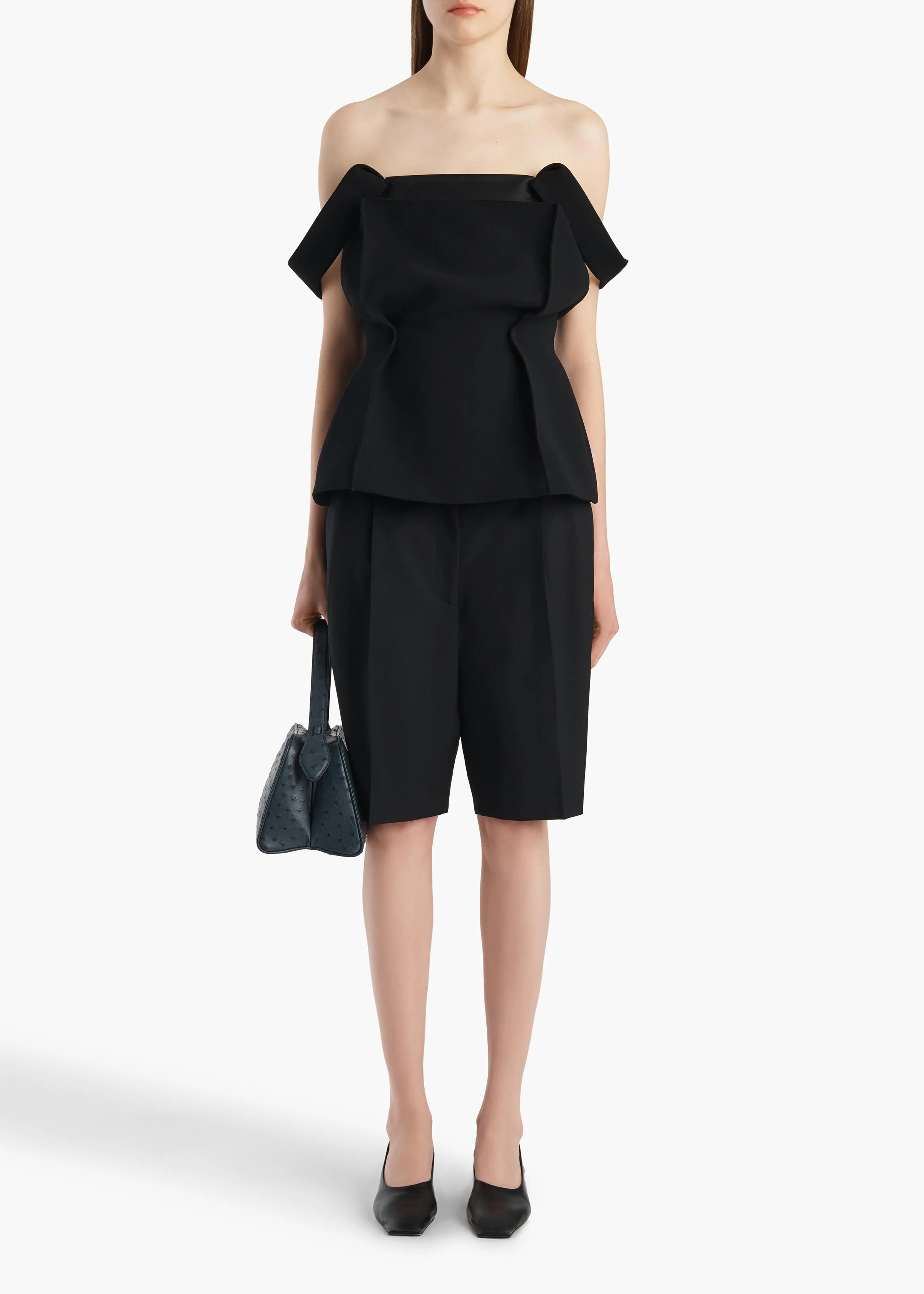 Khaite - Yasmina Top in Black Crepe - Image 2