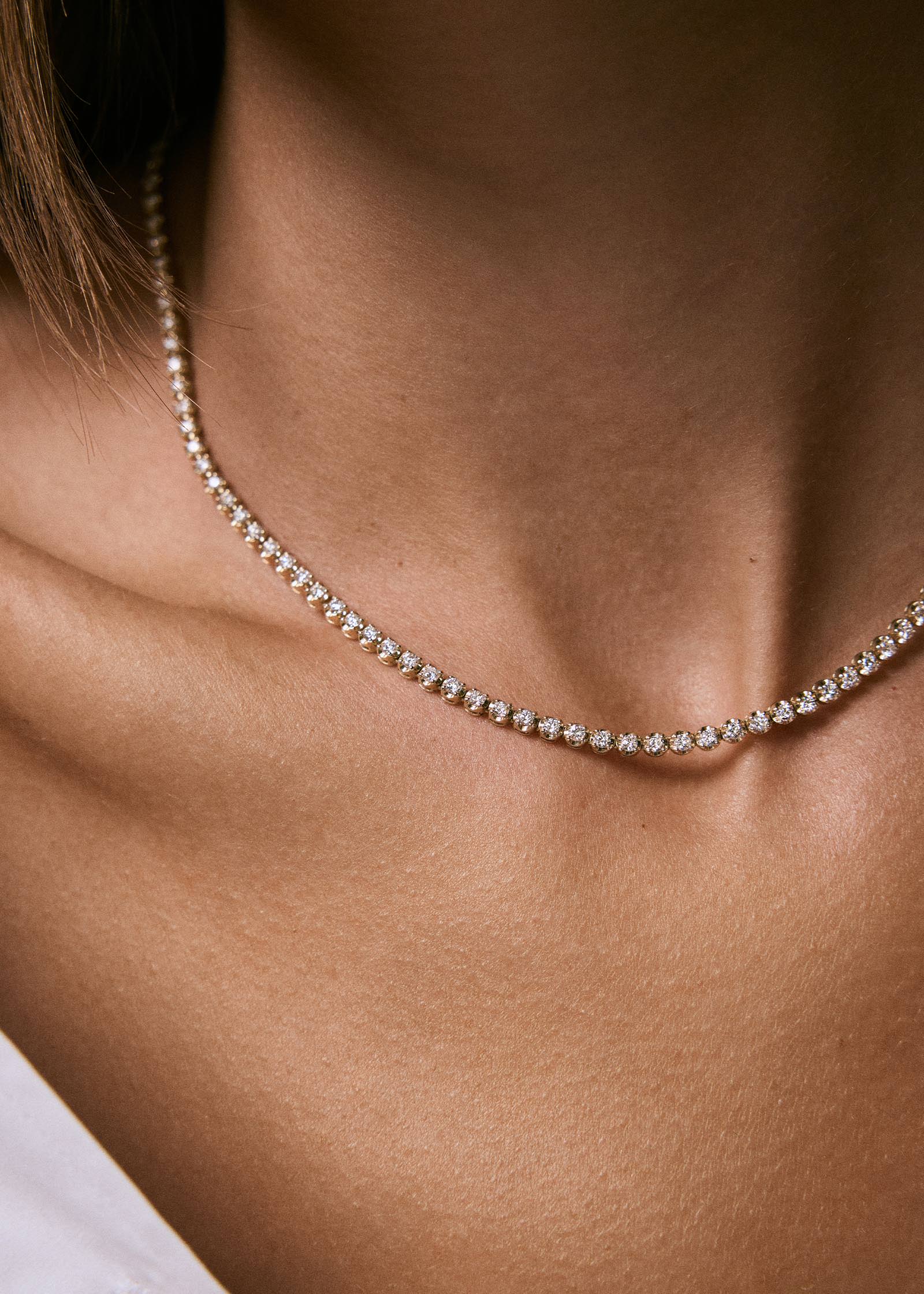 Kinn - Madison Diamond Tennis Necklace Yellow Gold - Image 2