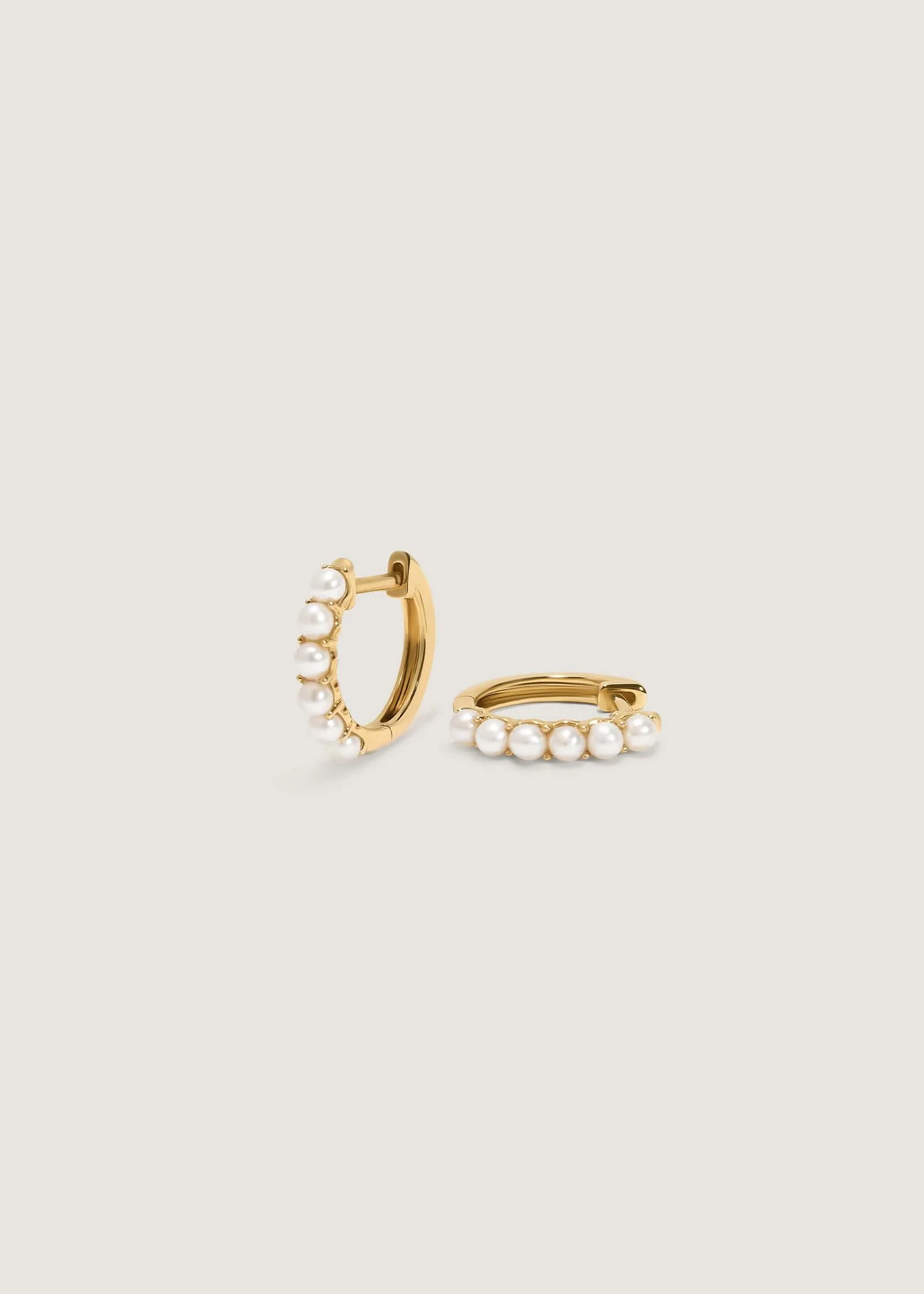 Kinn - Marina Pearl Huggie Earrings - Image 7
