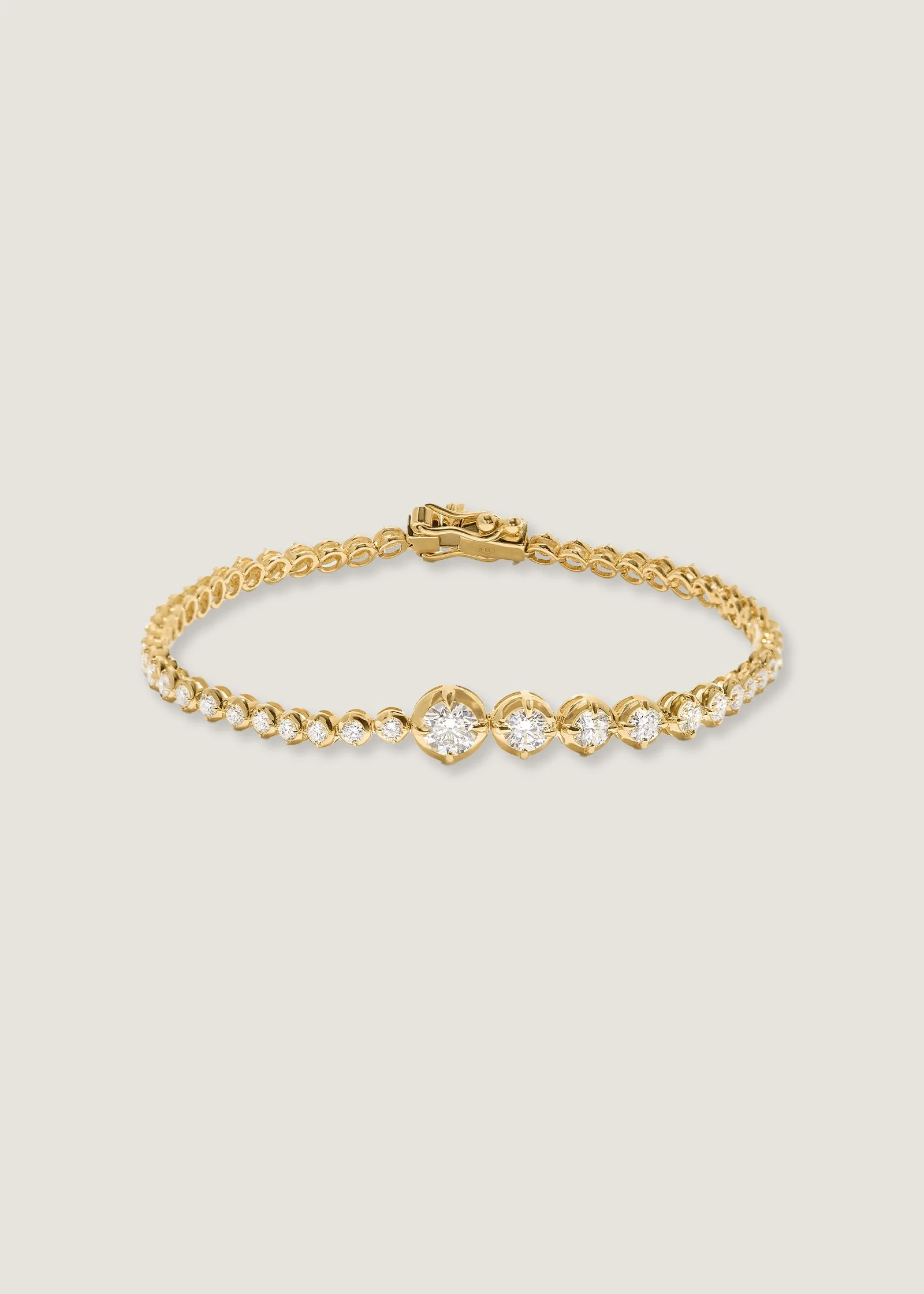 Kinn - Naomi Graduated Tennis Bracelet Yellow Gold