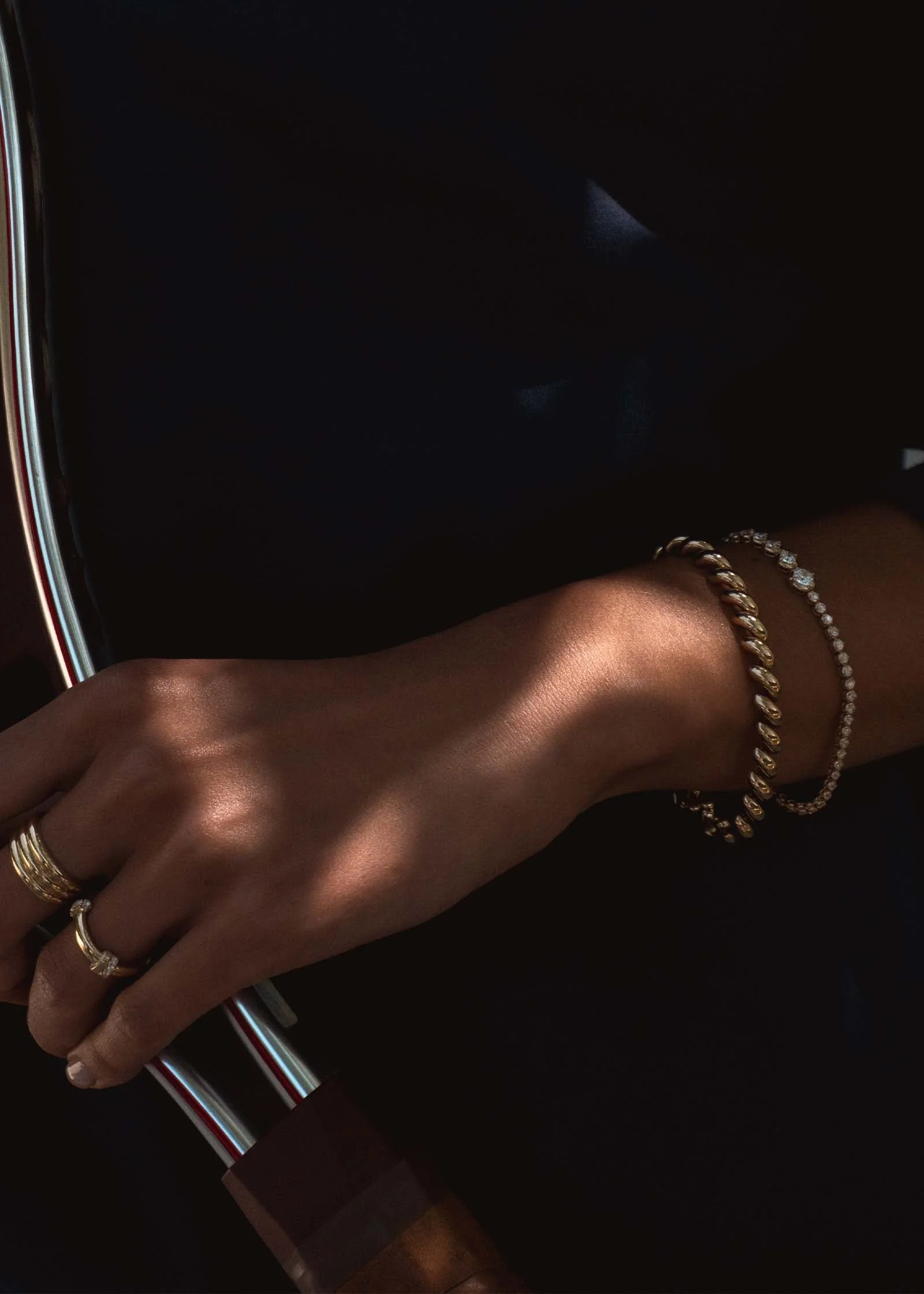 Kinn - Naomi Graduated Tennis Bracelet Yellow Gold - Image 6