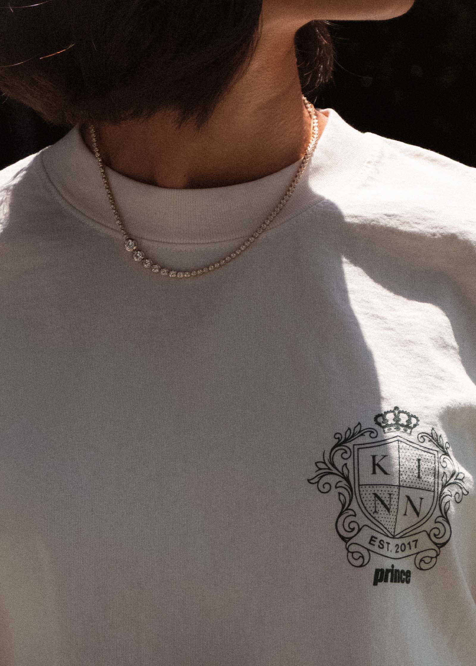 Kinn - Naomi Graduated Tennis Necklace Yellow Gold - Image 3