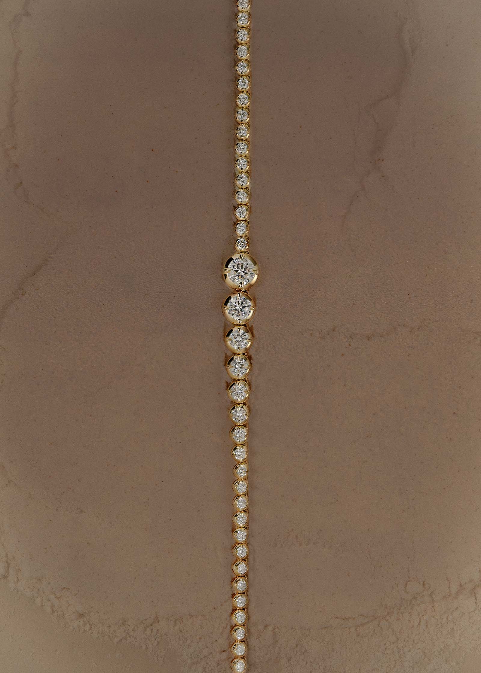 Kinn - Naomi Graduated Tennis Necklace Yellow Gold - Image 4