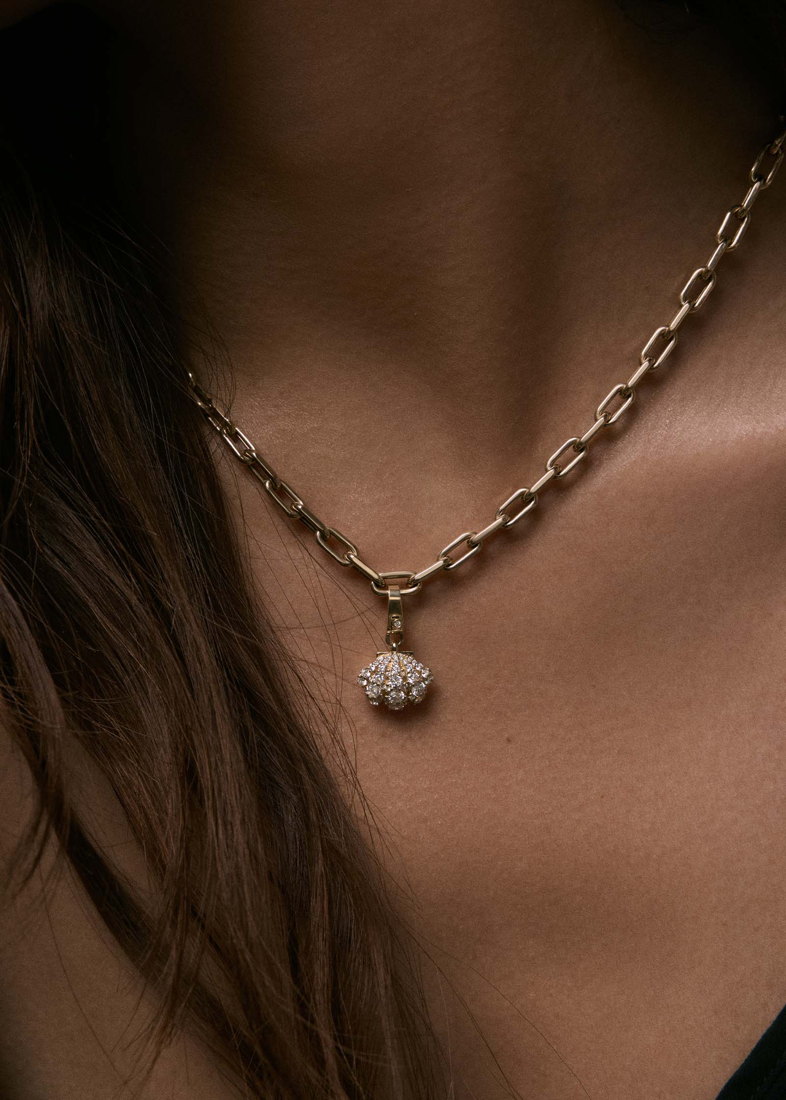 Kinn - Pavé Diamond Shell Charm - Image 9