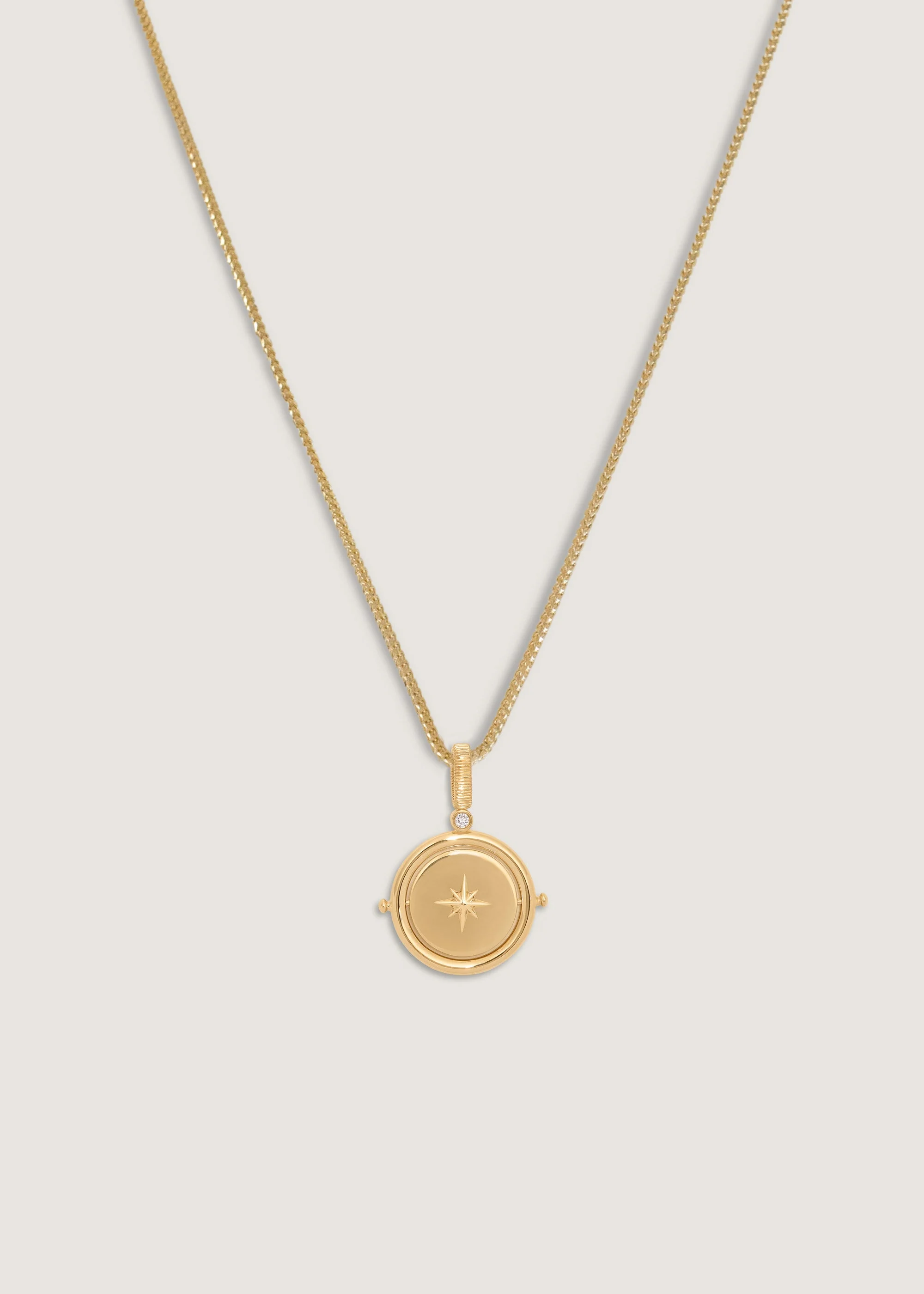 Kinn - Round North Star Birthstone Necklace Ruby - Image 6