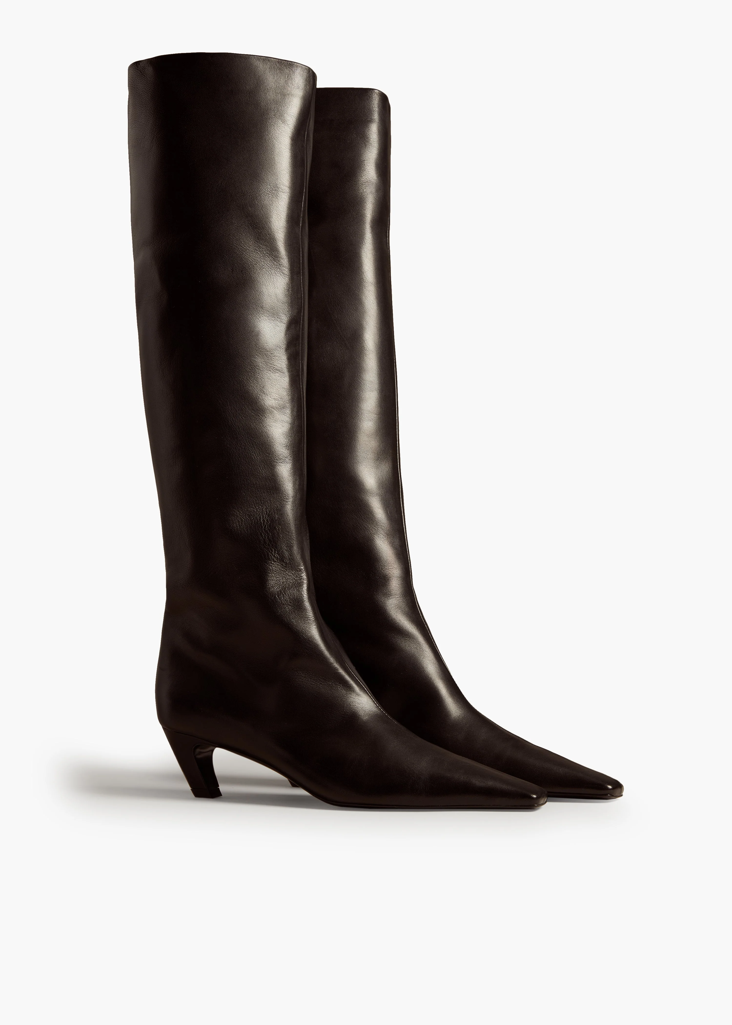 Khaite - Davis Boot in Black Leather - Image 2