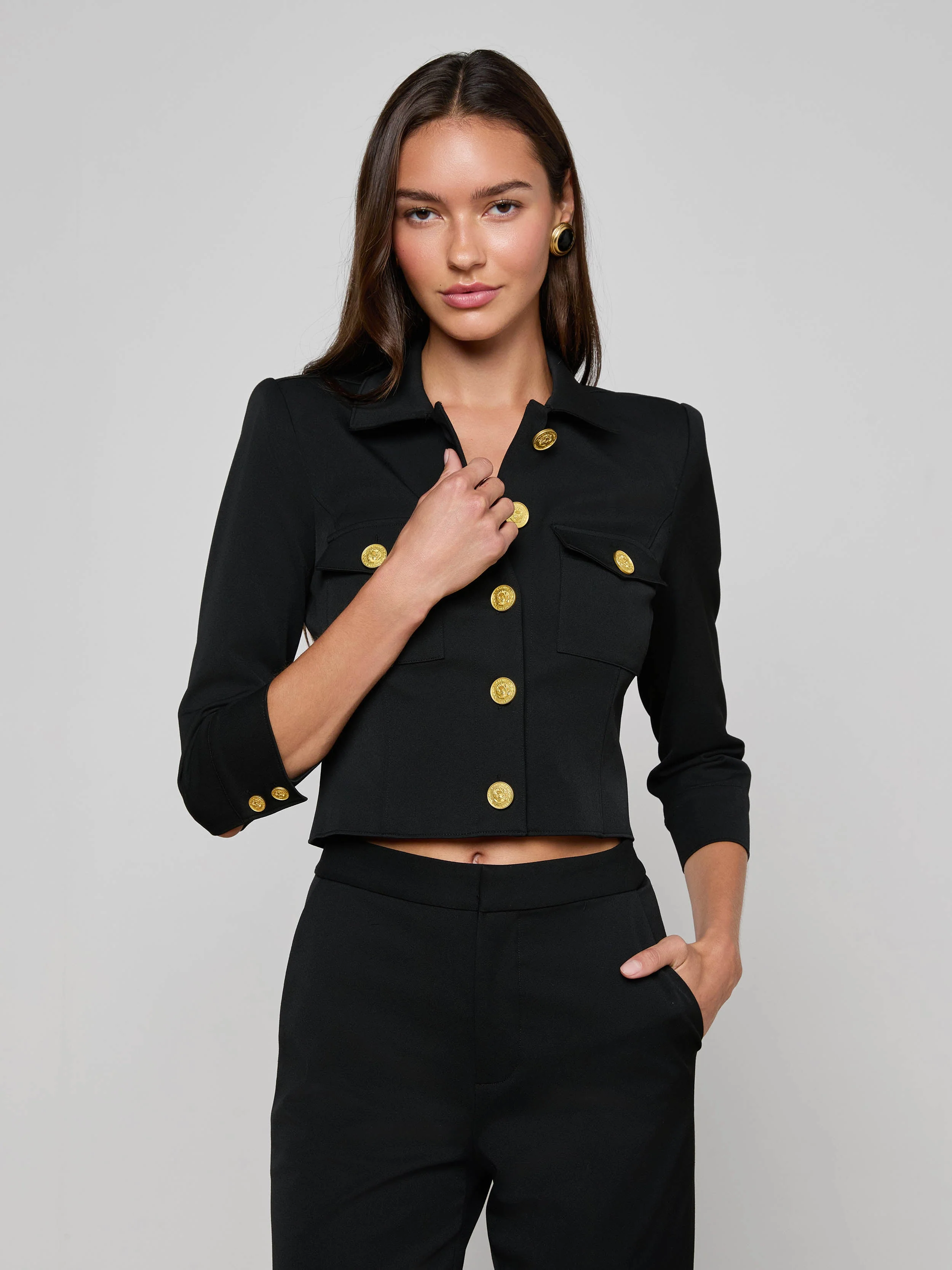 L'AGENCE - Kumi Cropped Jacket - Image 5