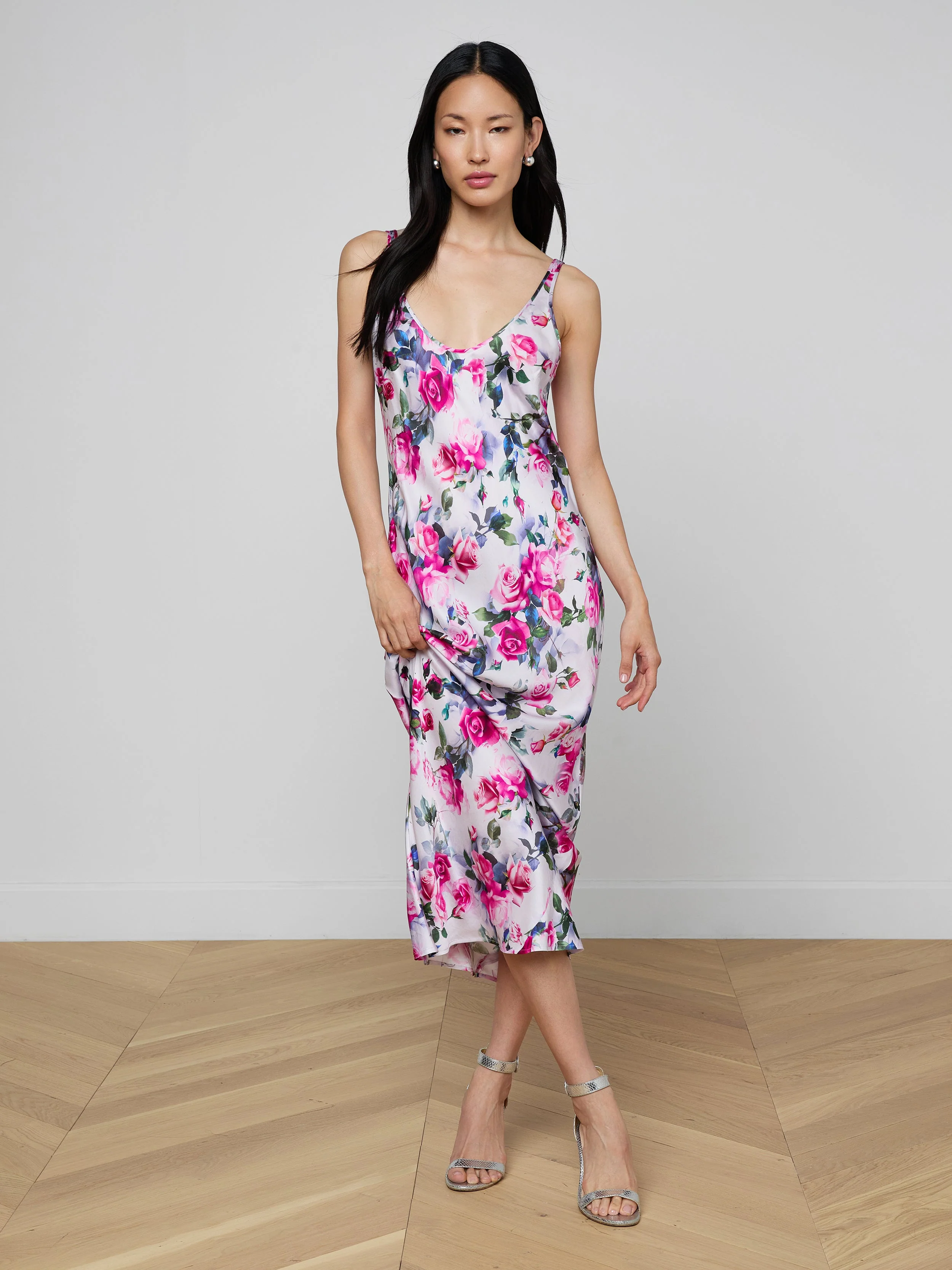 L'AGENCE - Akiya Satin Maxi Dress - Image 2