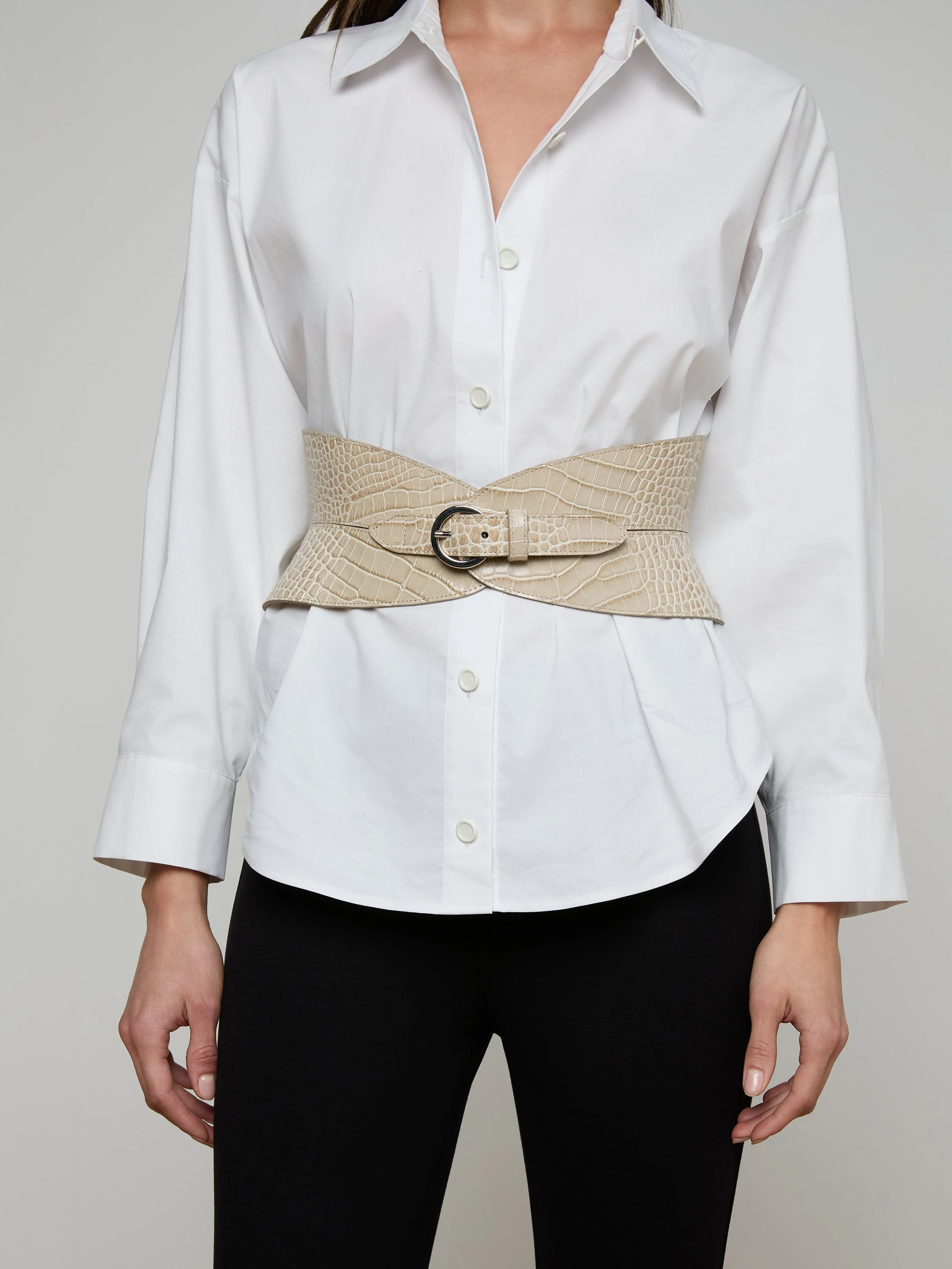 L'AGENCE - Alexandra Croc - Embossed Corset Belt - Image 2