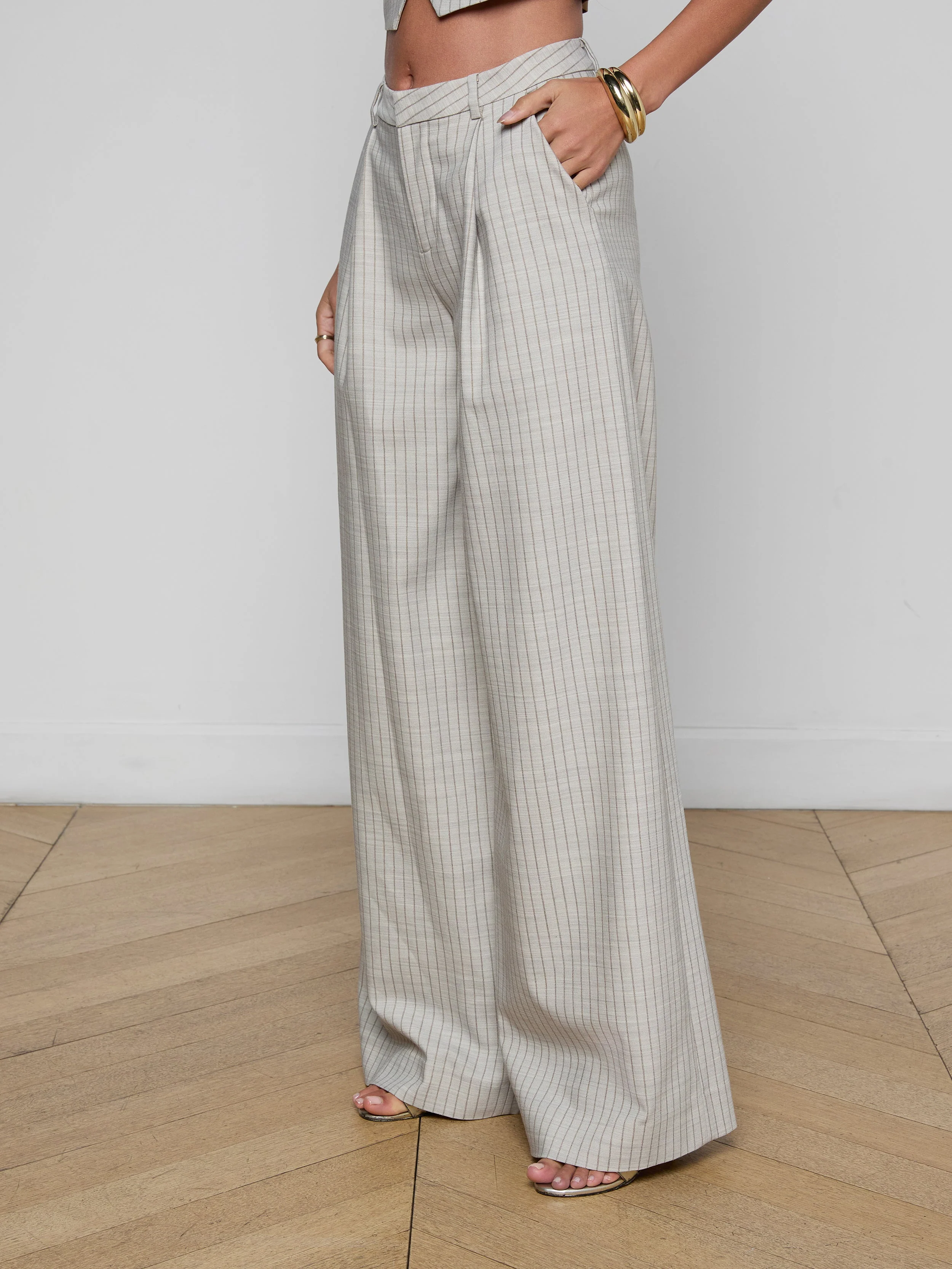 L'AGENCE - Allanah Pinstriped Trouser - Image 3