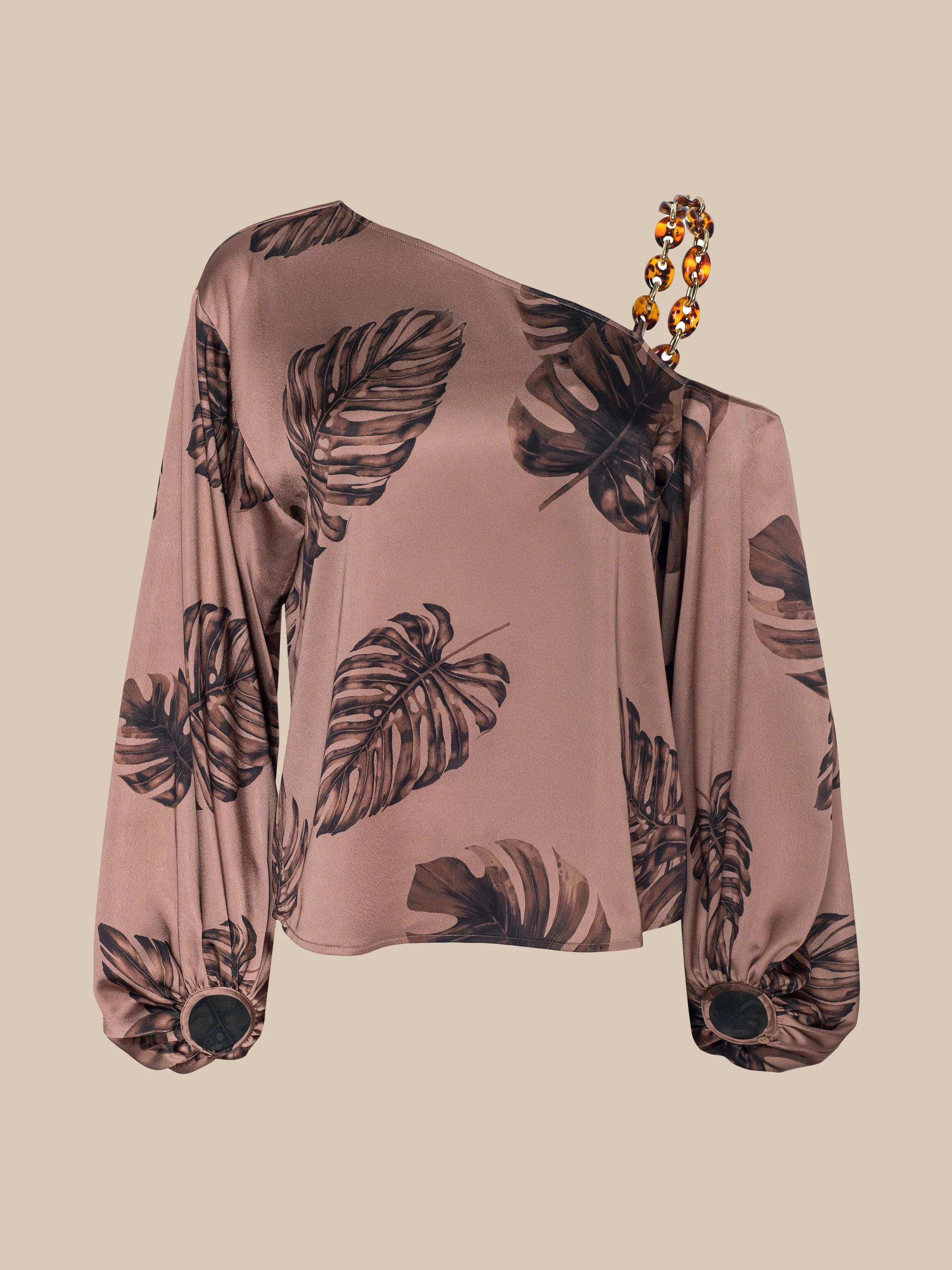 L'AGENCE - Asami Chain One - Shoulder Blouse - Image 6
