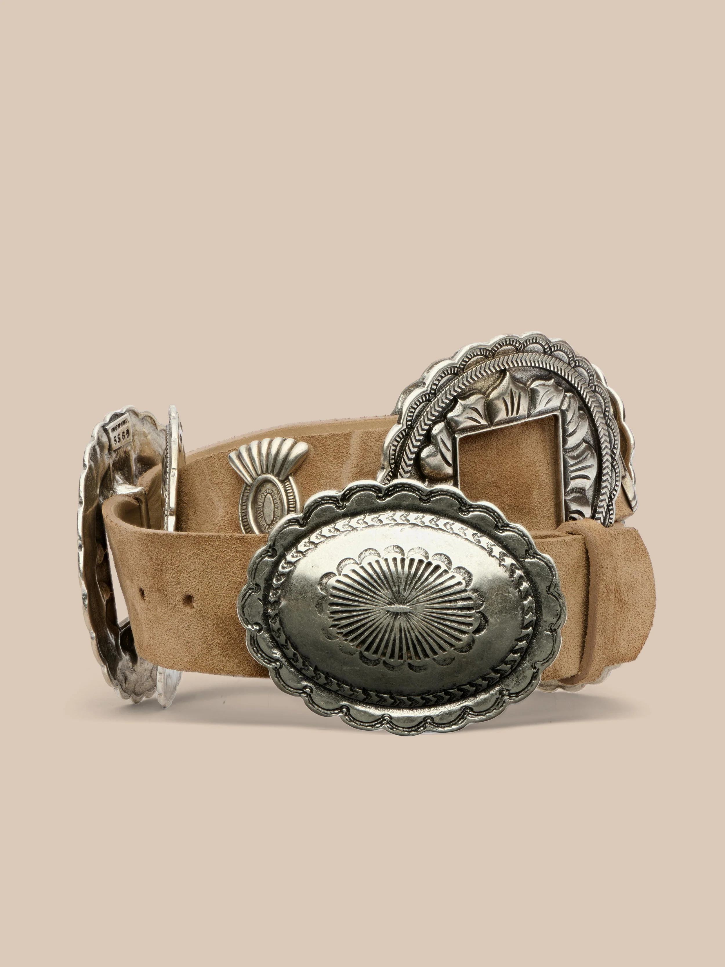 L'AGENCE - Austin Suede Concho Belt - Image 4