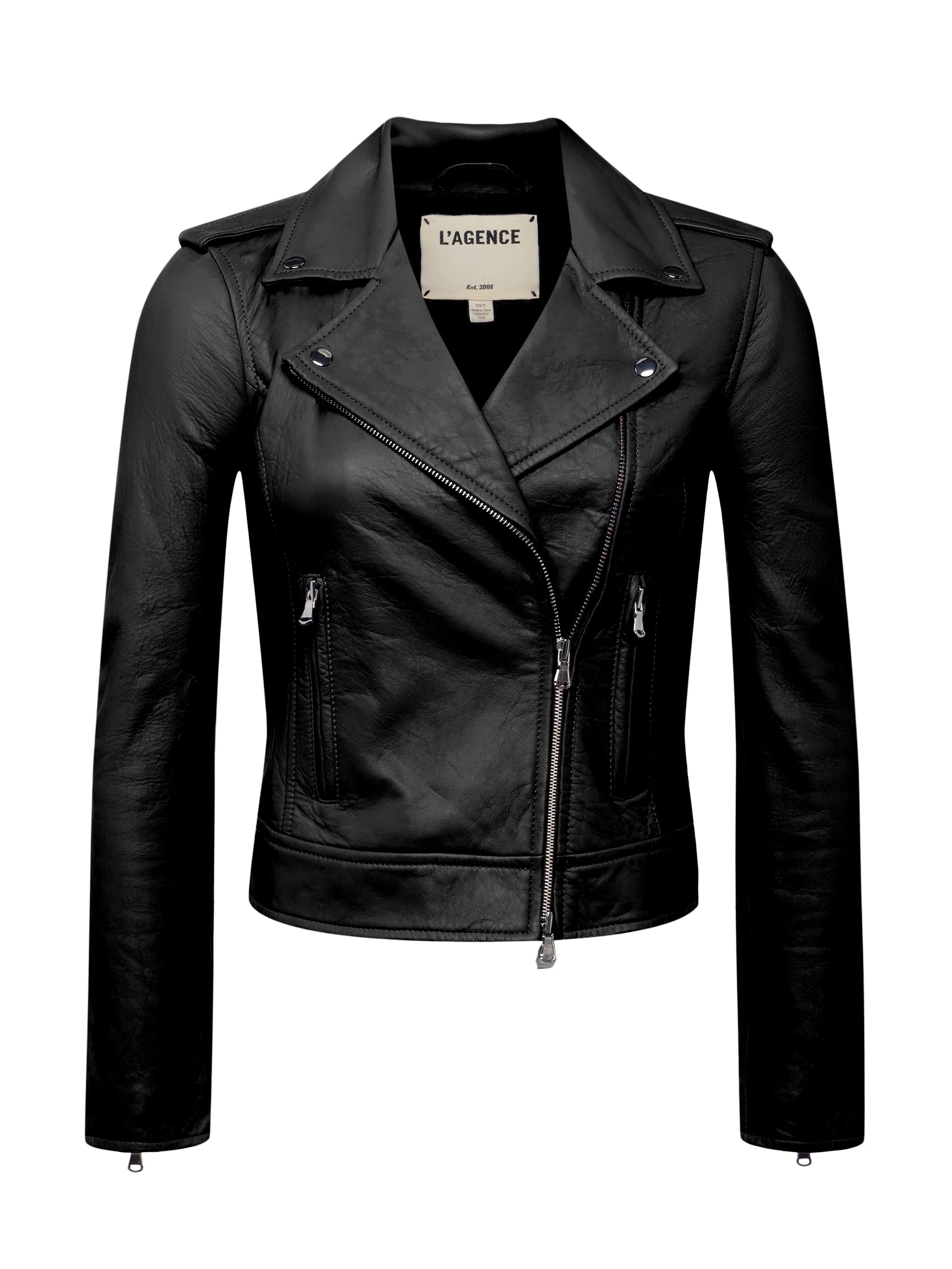 L'AGENCE - Biker Leather Jacket - Image 6