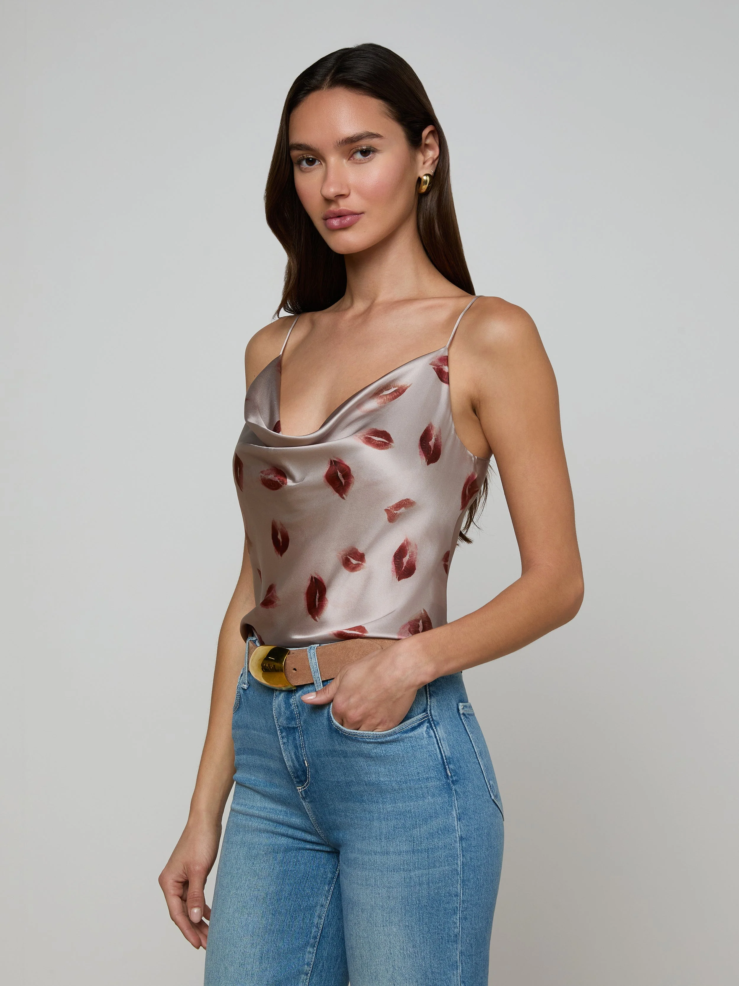 L'AGENCE - Calista Satin Camisole - Image 2