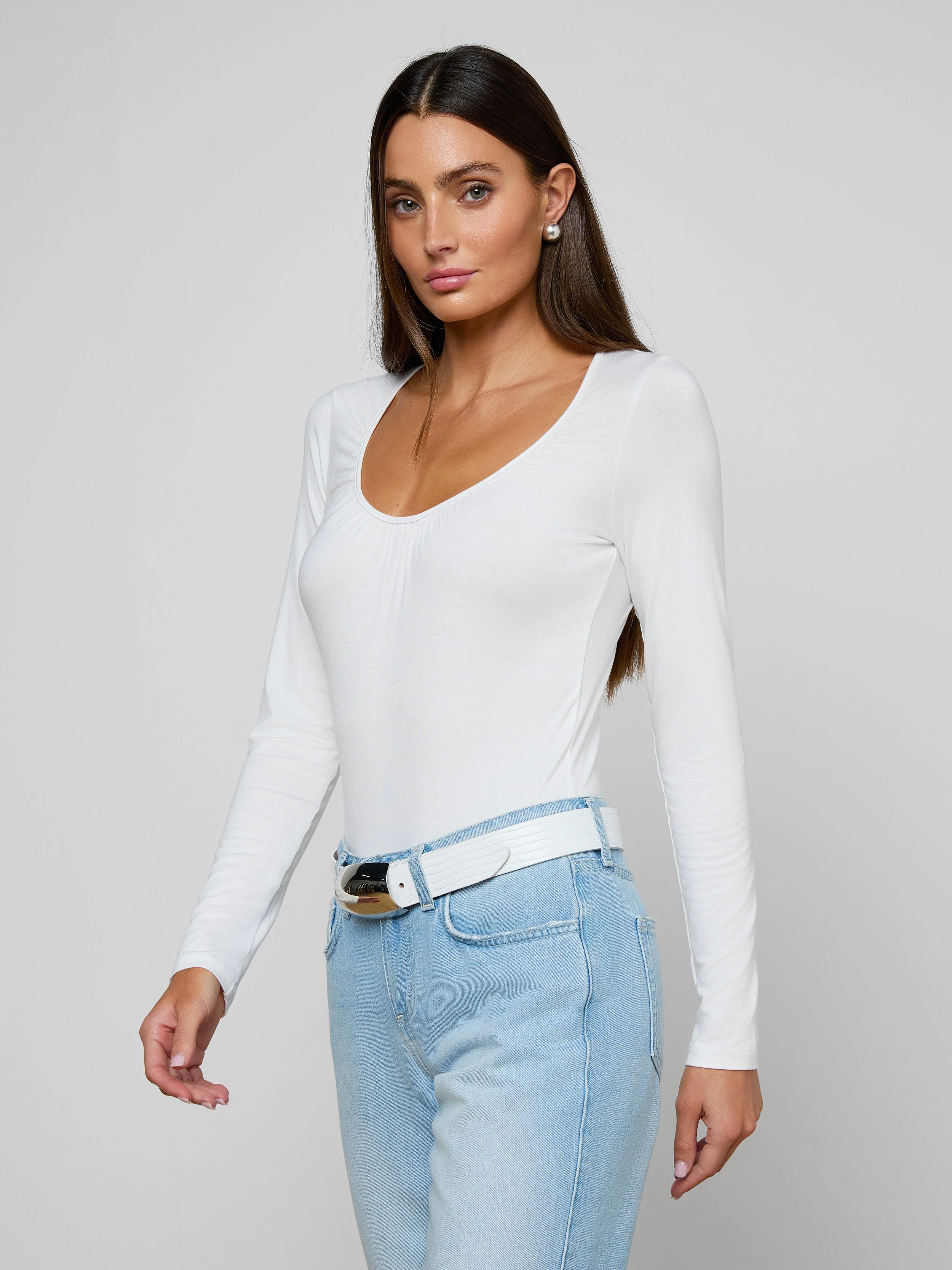L'AGENCE - Cassandra Ruched Bodysuit - Image 2