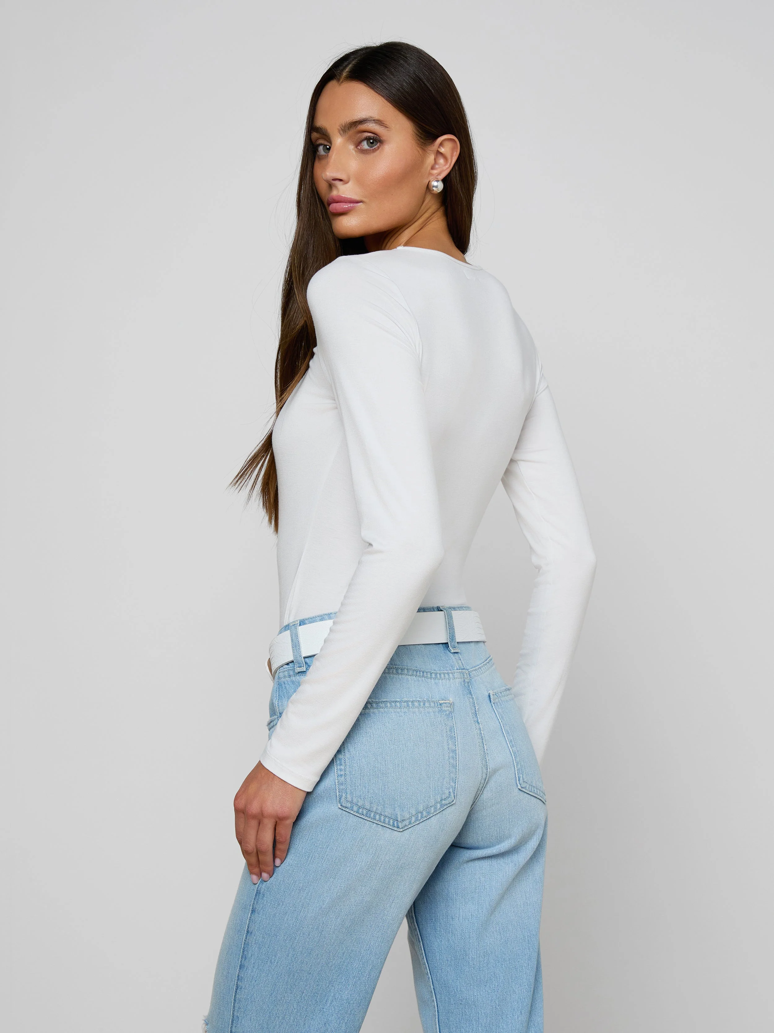 L'AGENCE - Cassandra Ruched Bodysuit - Image 4