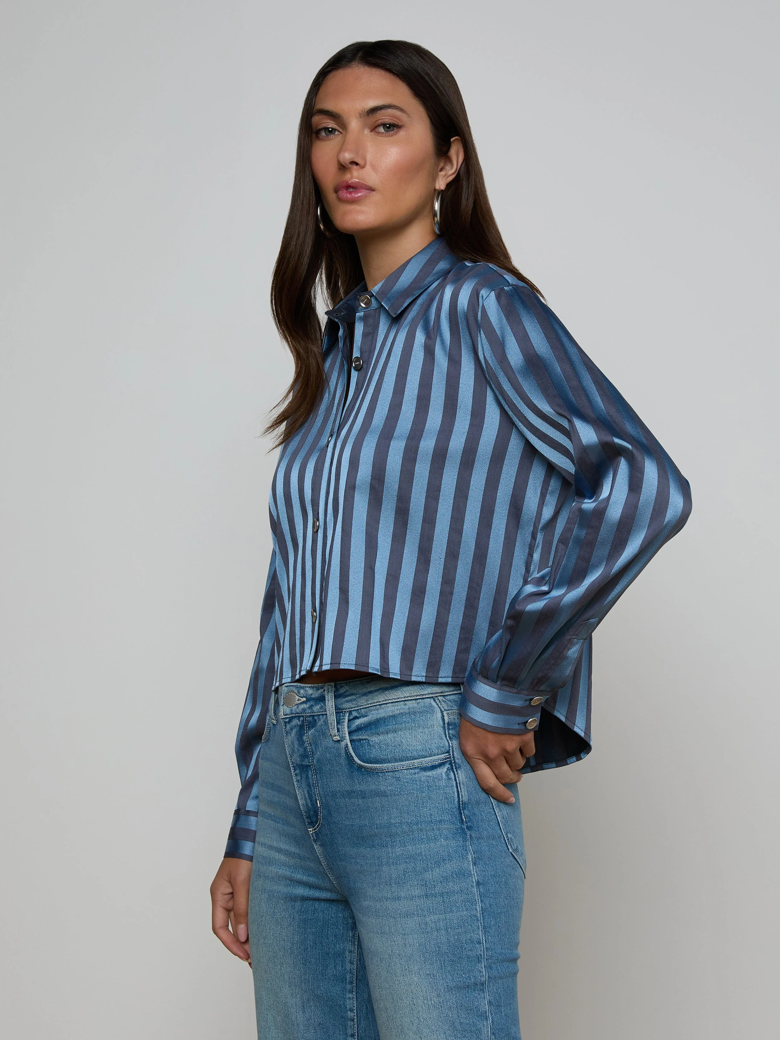 L'AGENCE - Cosette Satin Shirt - Image 4