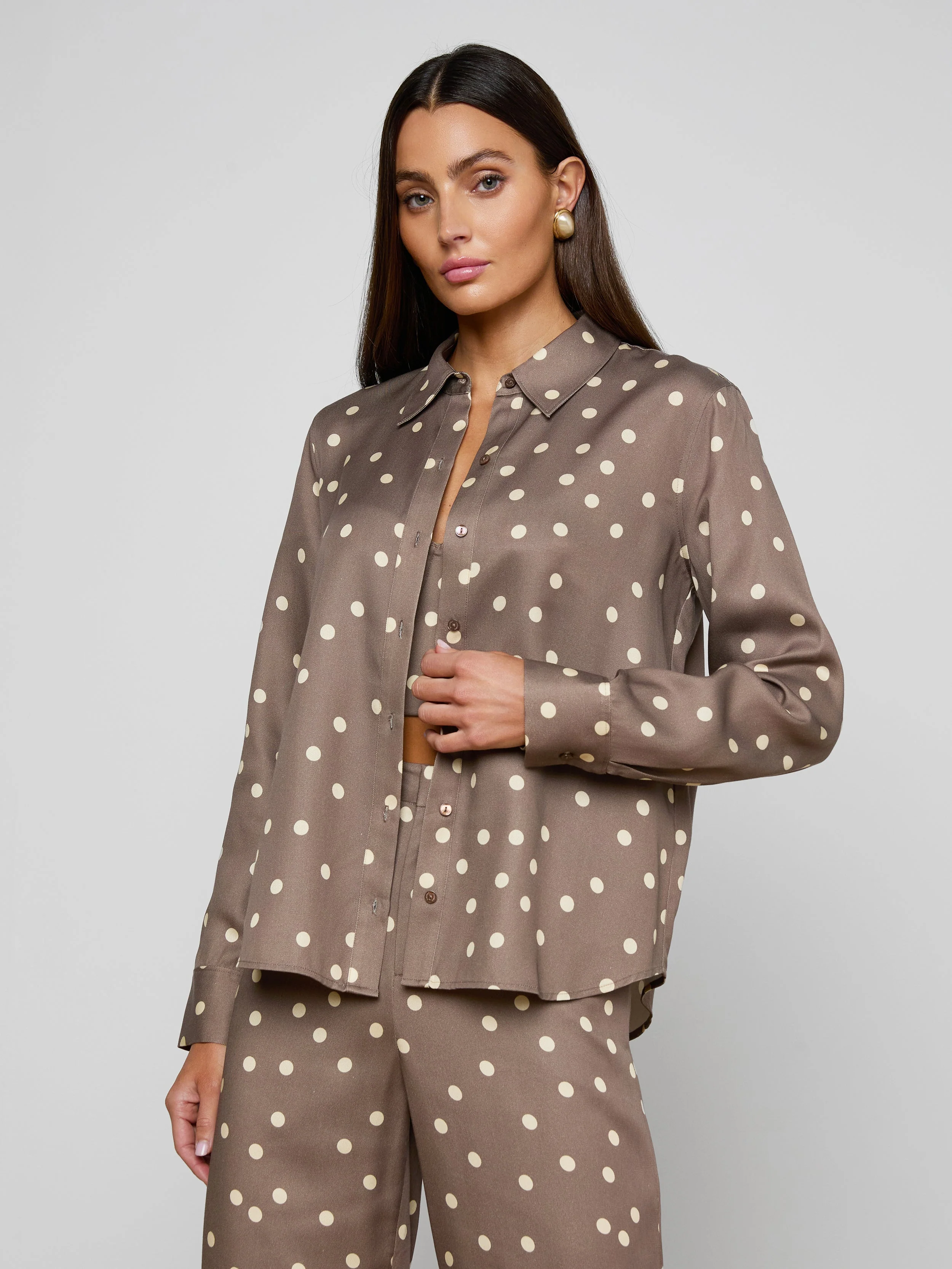 L'AGENCE - Ellery Button - Down Shirt