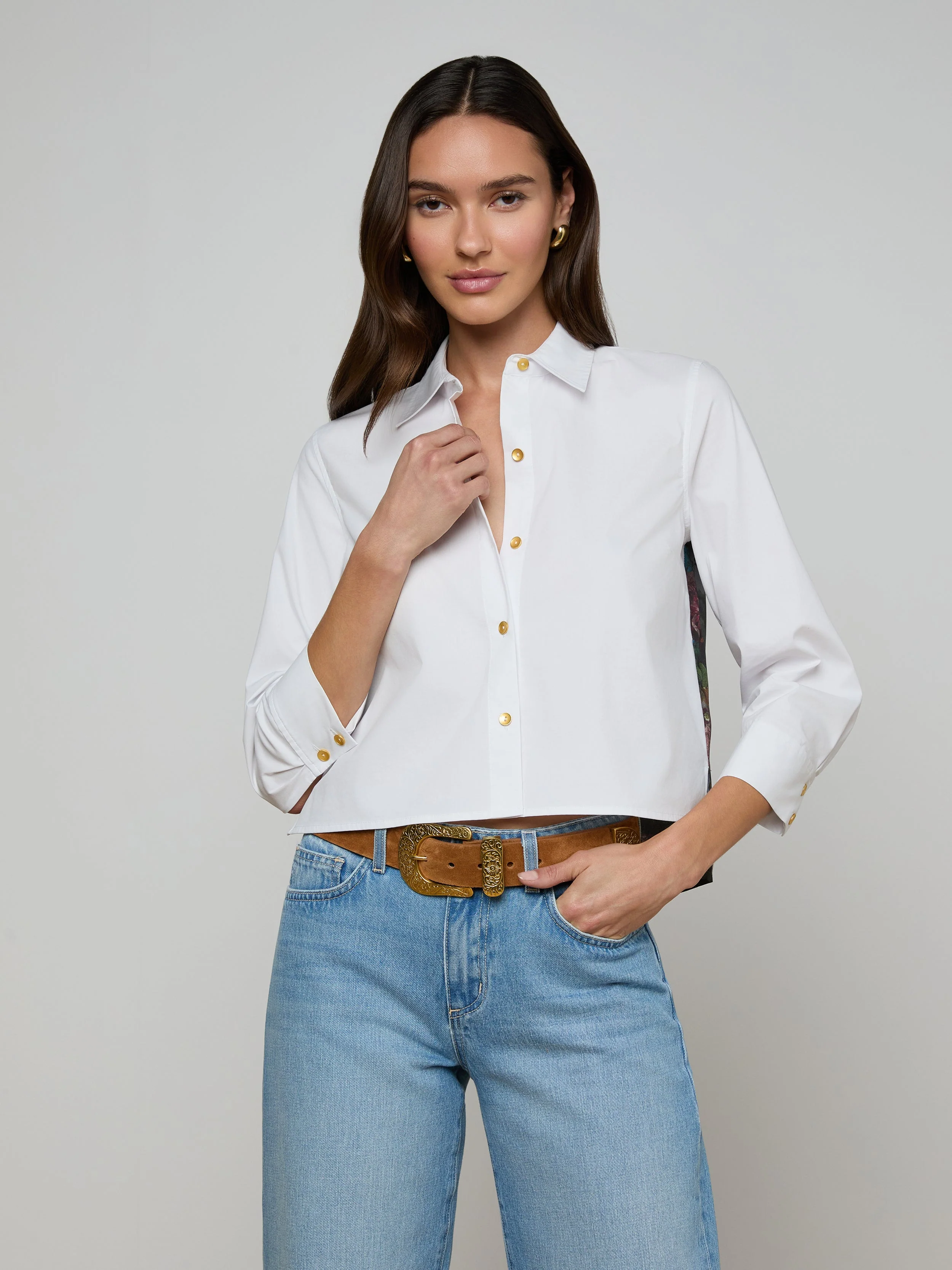 L'AGENCE - Fawn Floral Print Shirt