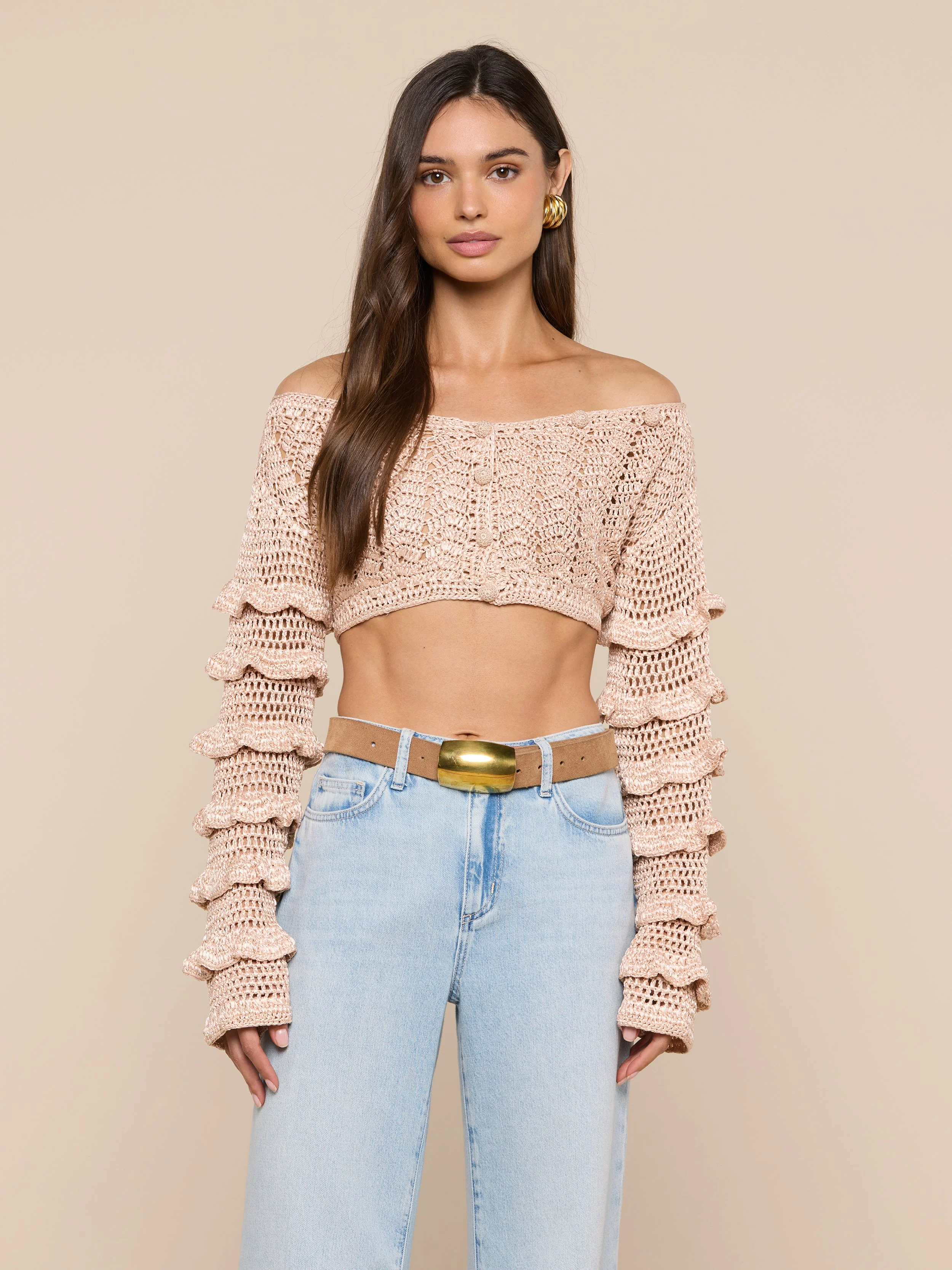 L'AGENCE - Fey Crocheted Top