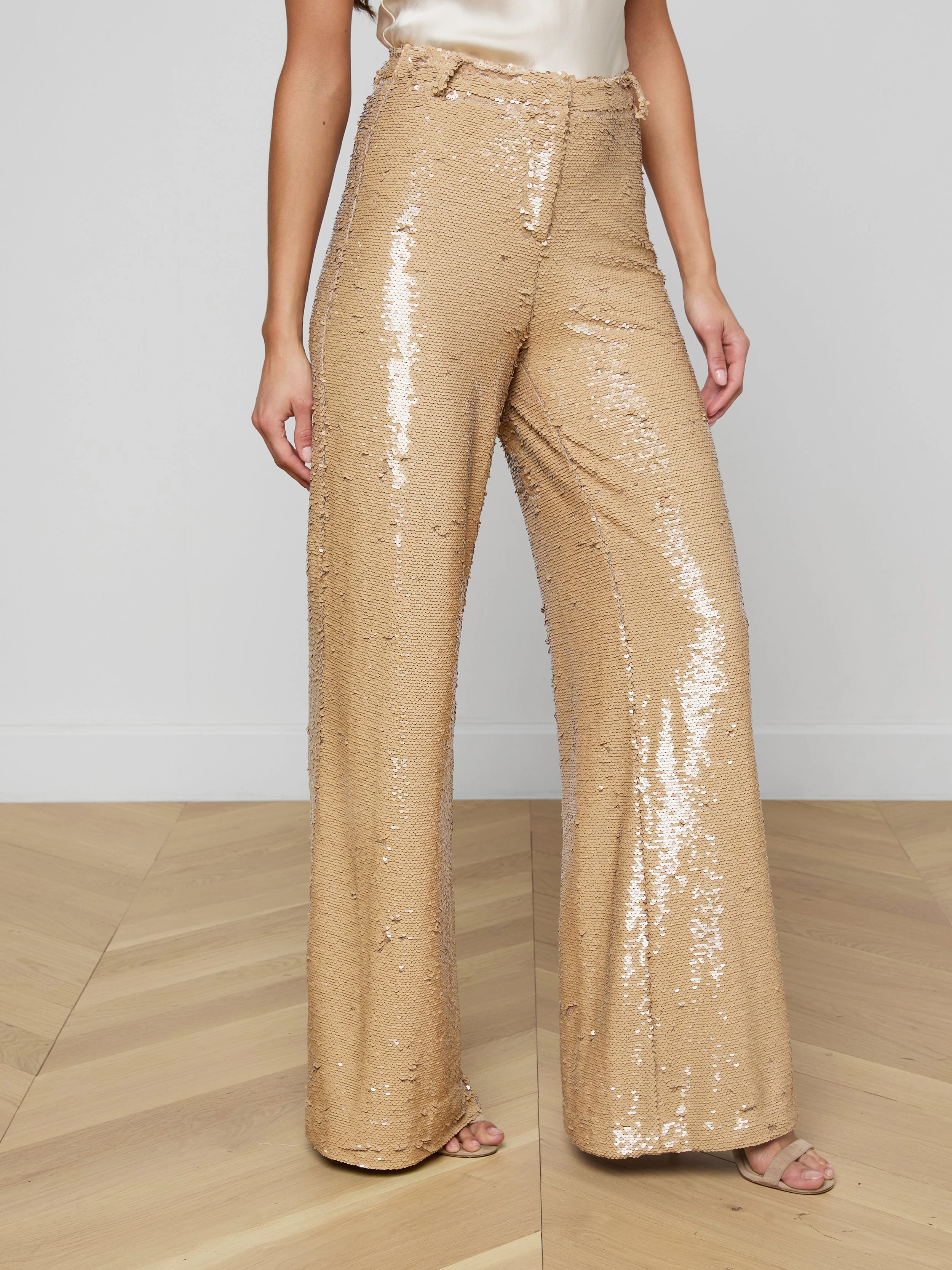 L'AGENCE - Gavin Sequin Wide - Leg Pant - Image 3