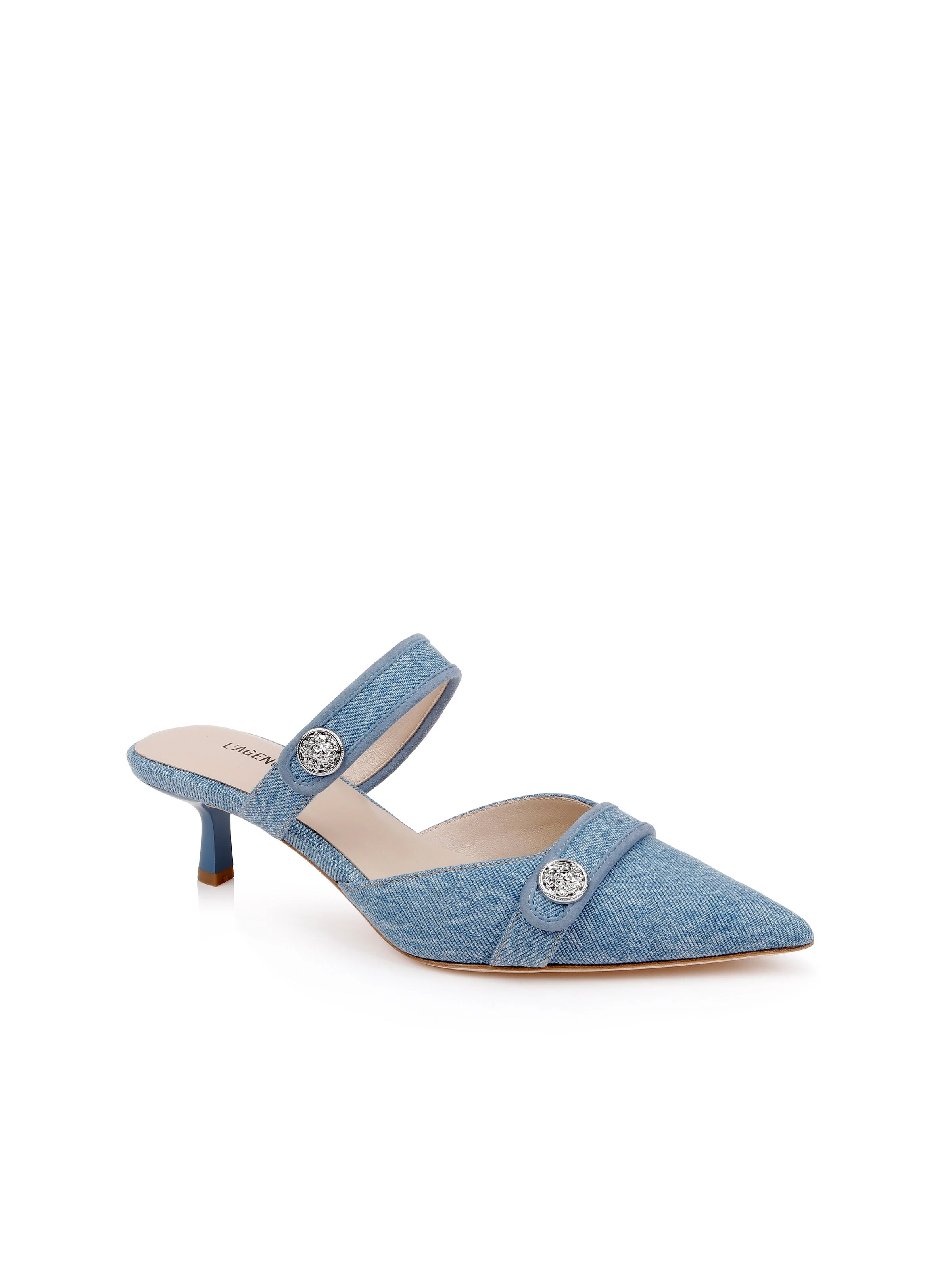 L'AGENCE - Gilliane Denim Mule - Image 2