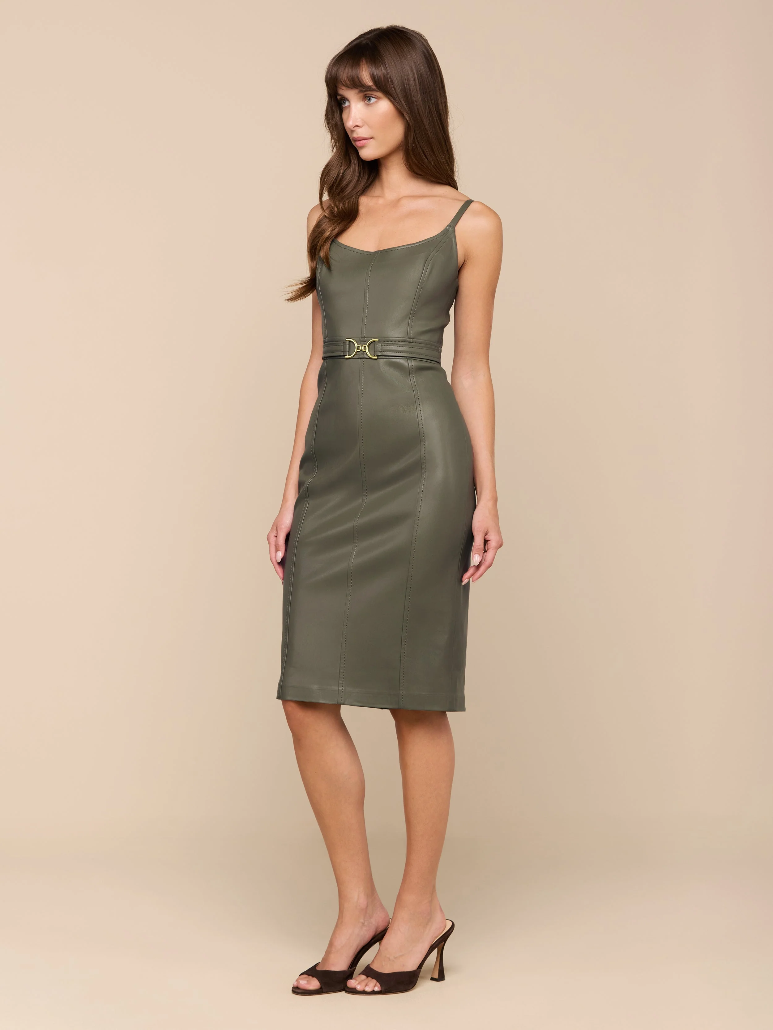 L'AGENCE - Halia Vegan Leather Dress - Image 2