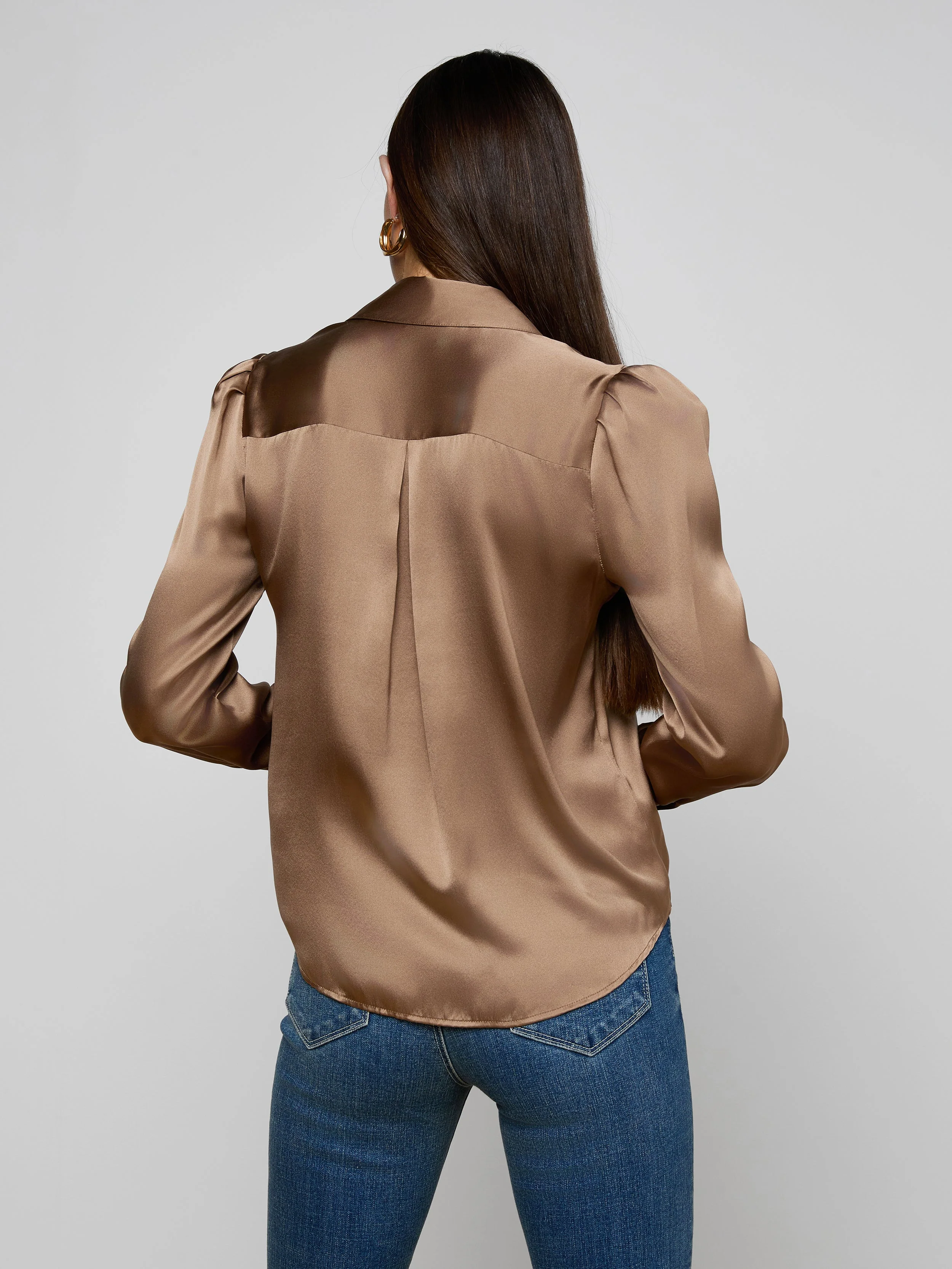 L'AGENCE - Honey Silk Blouse - Image 6