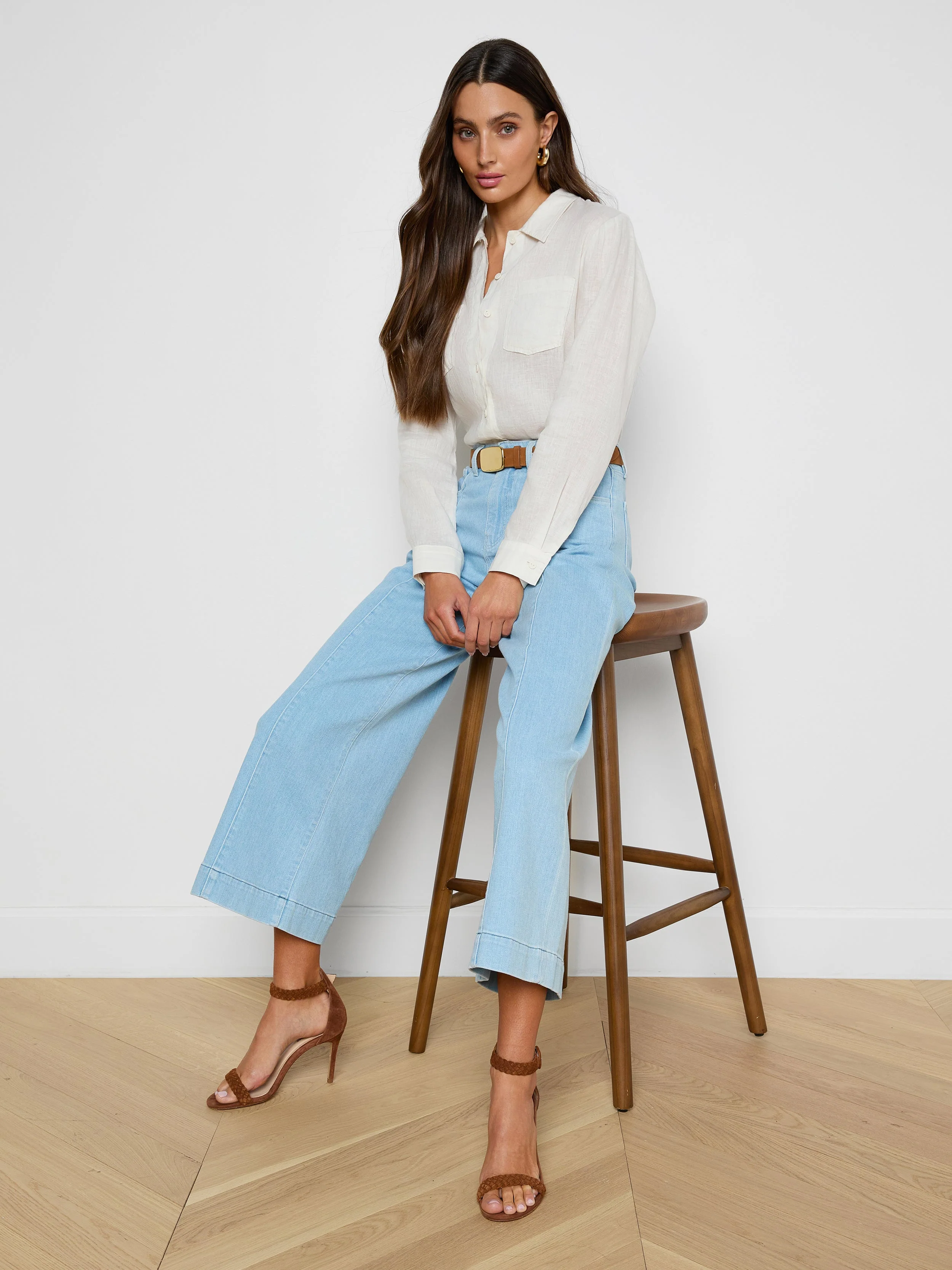 L'AGENCE - Houston Cropped Wide - Leg Jean - Image 6