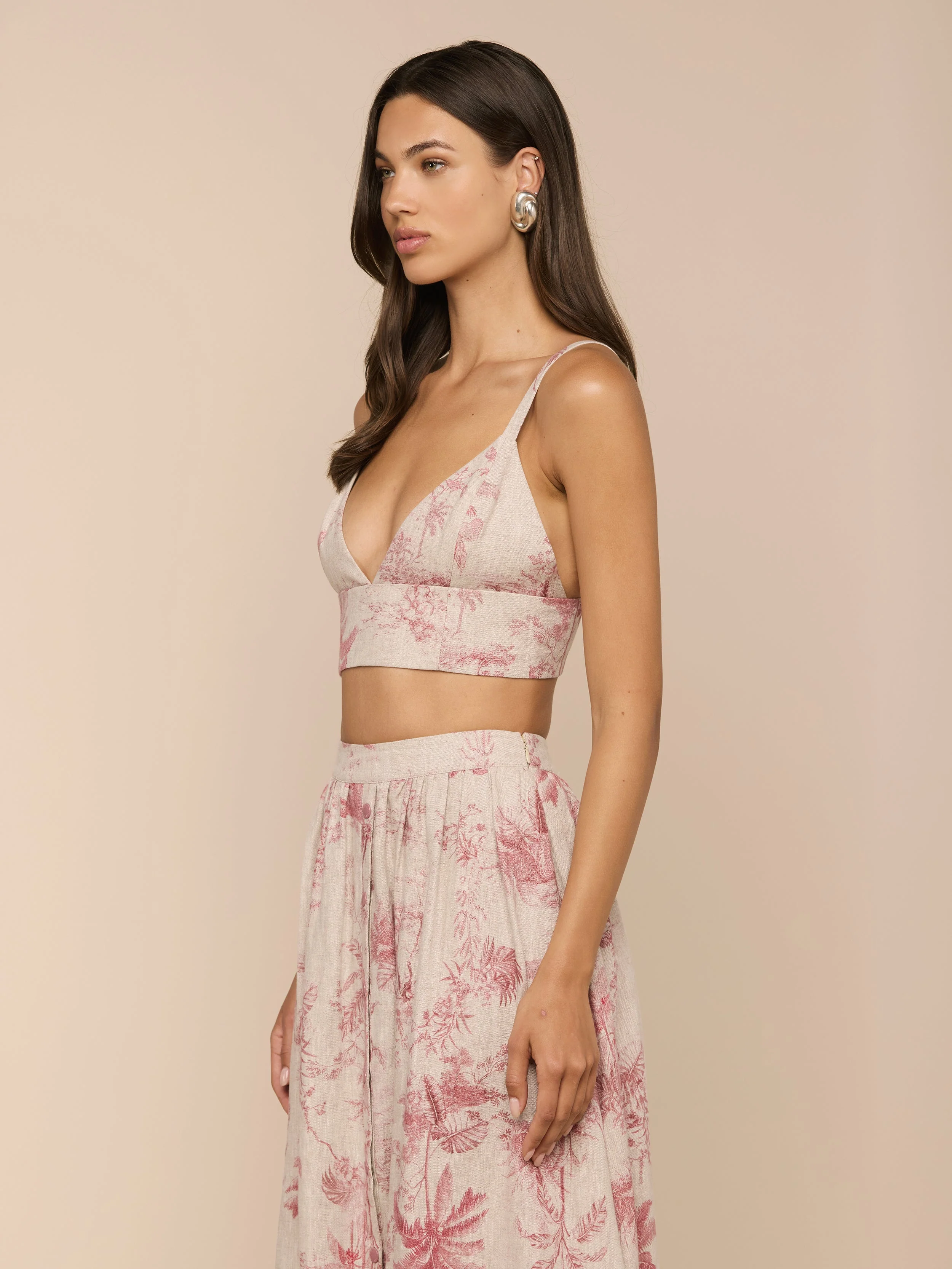 L'AGENCE - Kaori Linen Bralette Top - Image 2