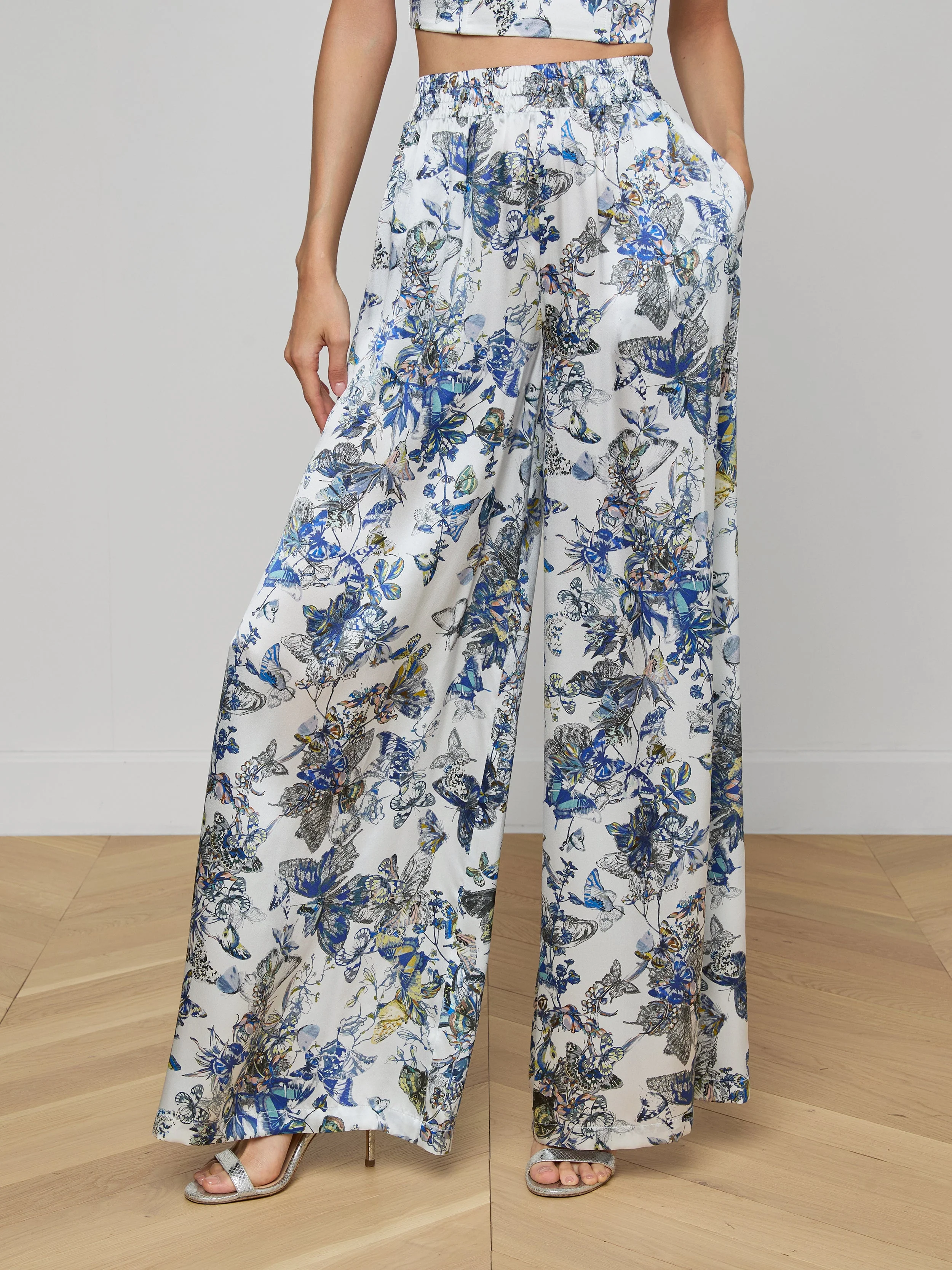 L'AGENCE - Lillian Silk Wide - Leg Pant - Image 2