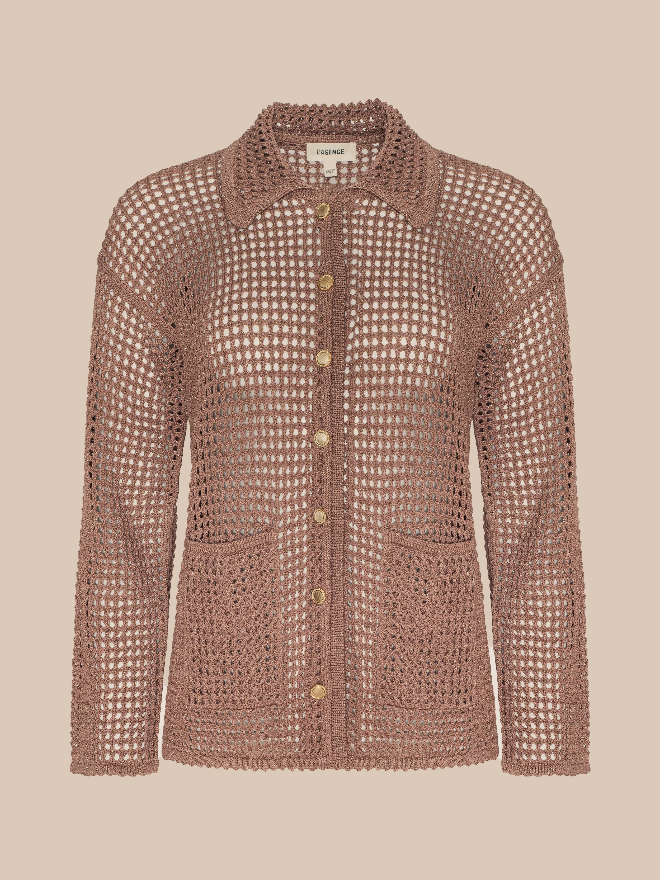 L'AGENCE - Mariana Pointelle Knit Shirt - Image 6