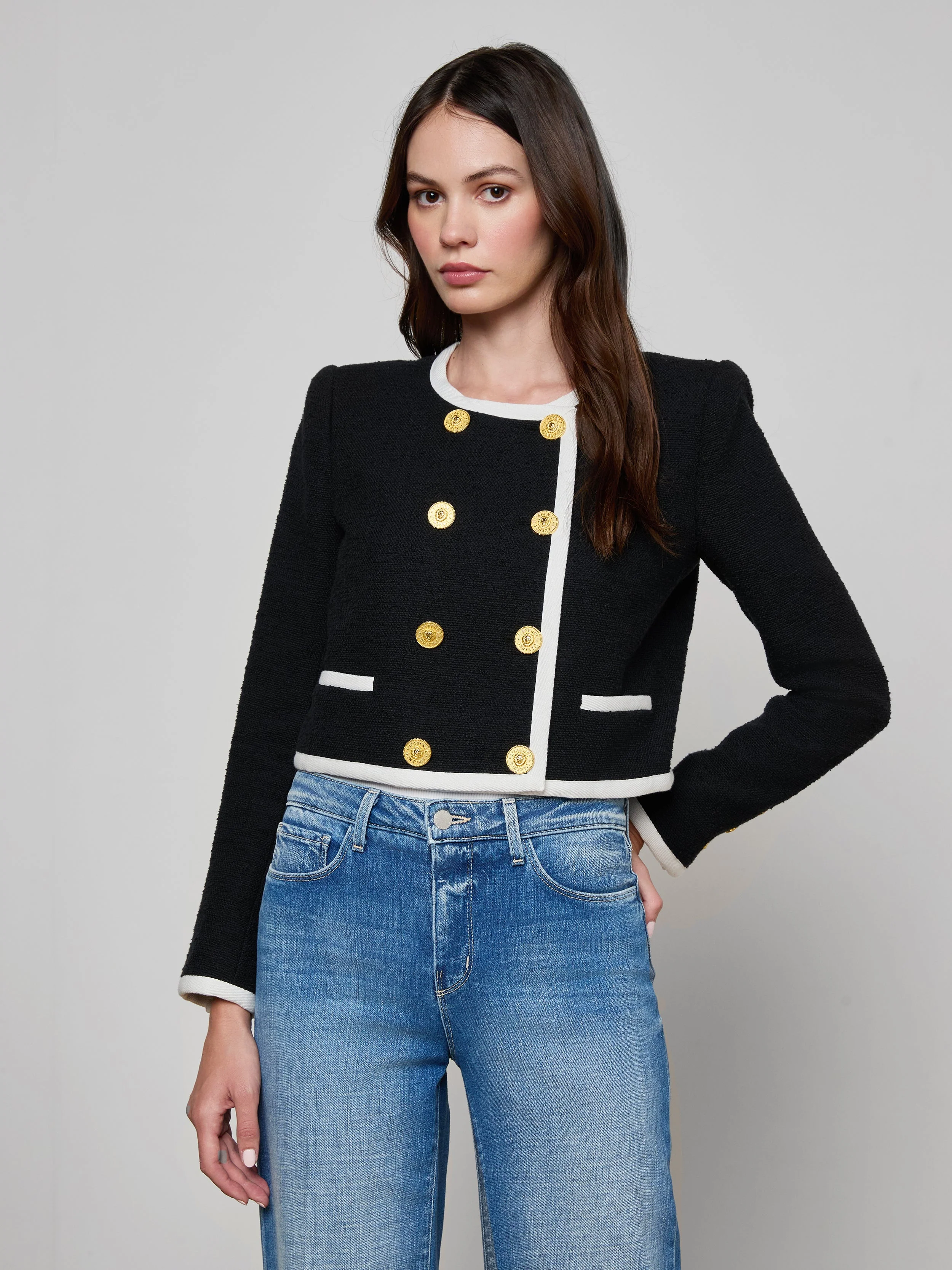 L'AGENCE - Mazikeen Tweed Jacket - Image 2