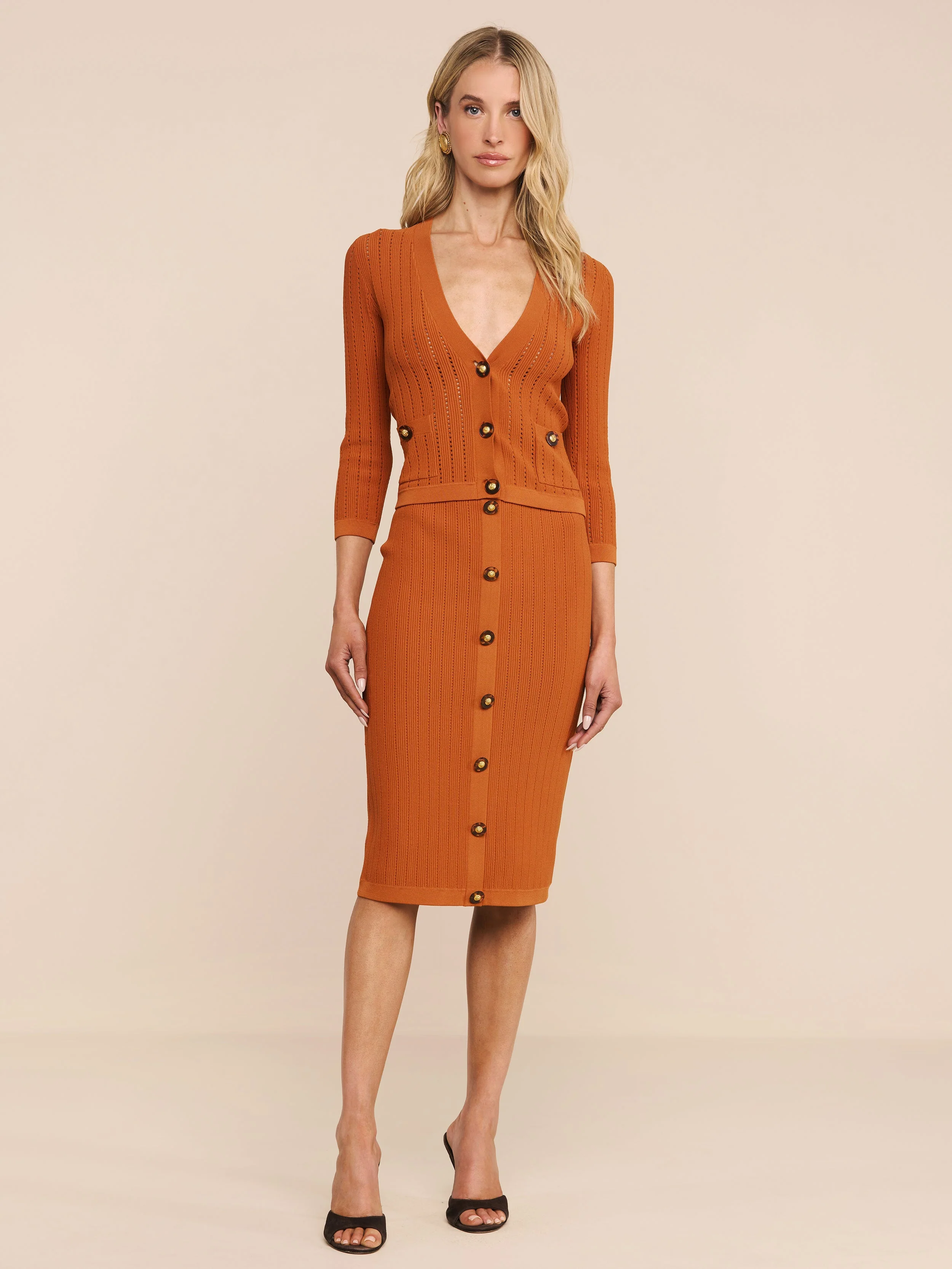 L'AGENCE - Melania Pointelle Knit Skirt