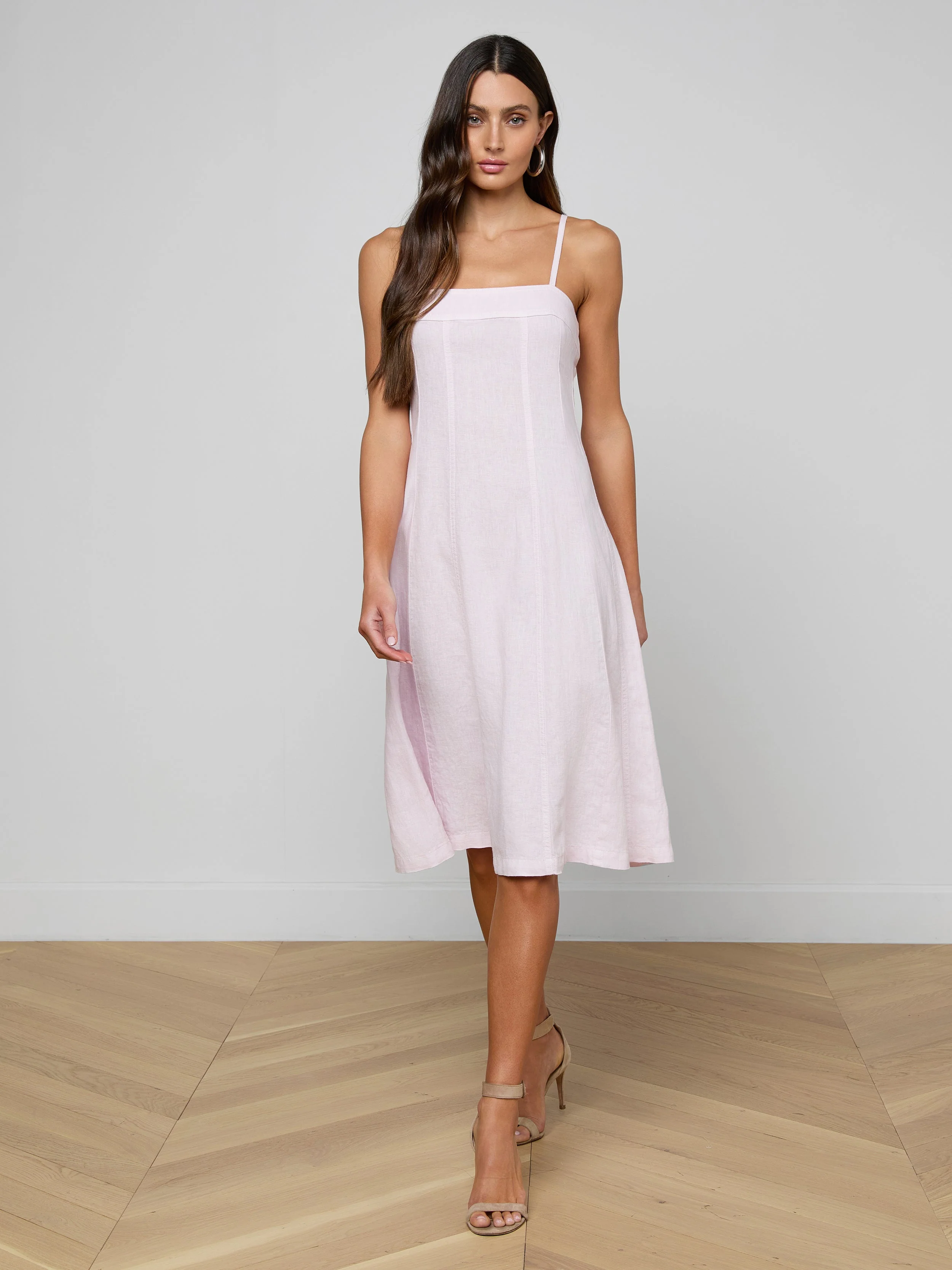 L'AGENCE - Mitzy Linen Midi Dress - Image 2