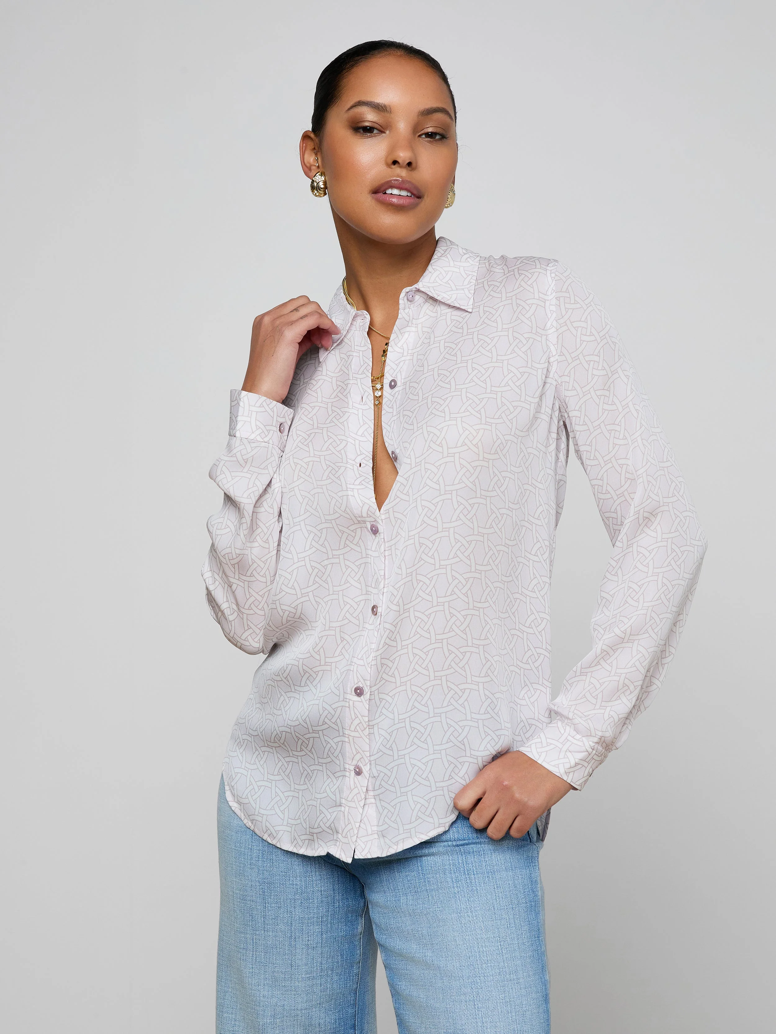 L'AGENCE - Nina Silk Blouse - Image 2