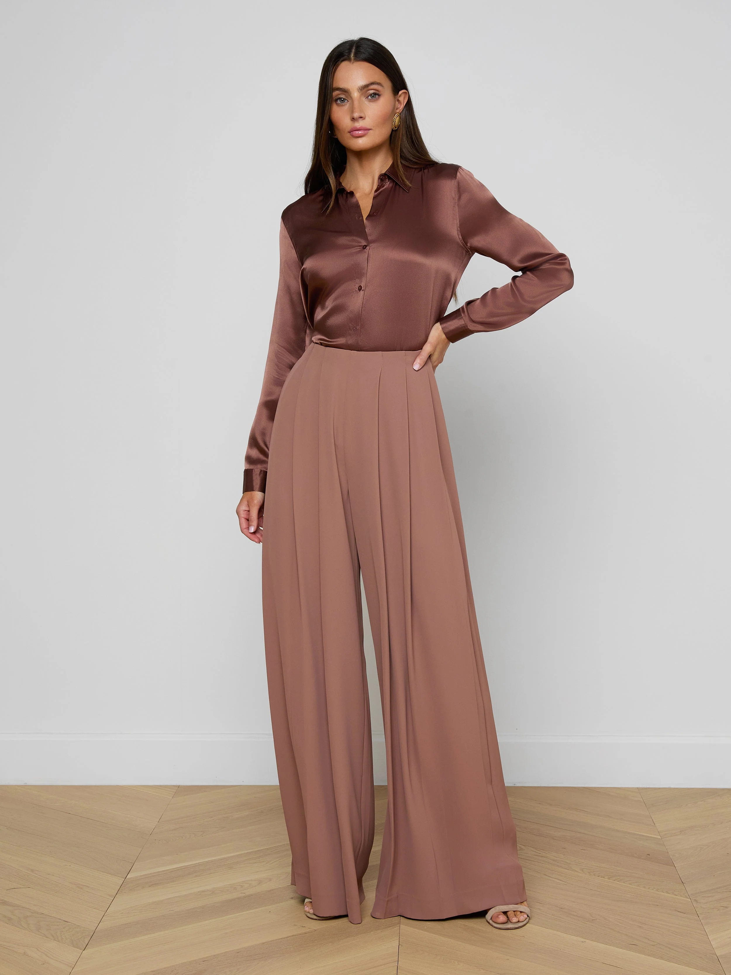 L'AGENCE - Nova Pleated Wide - Leg Pant