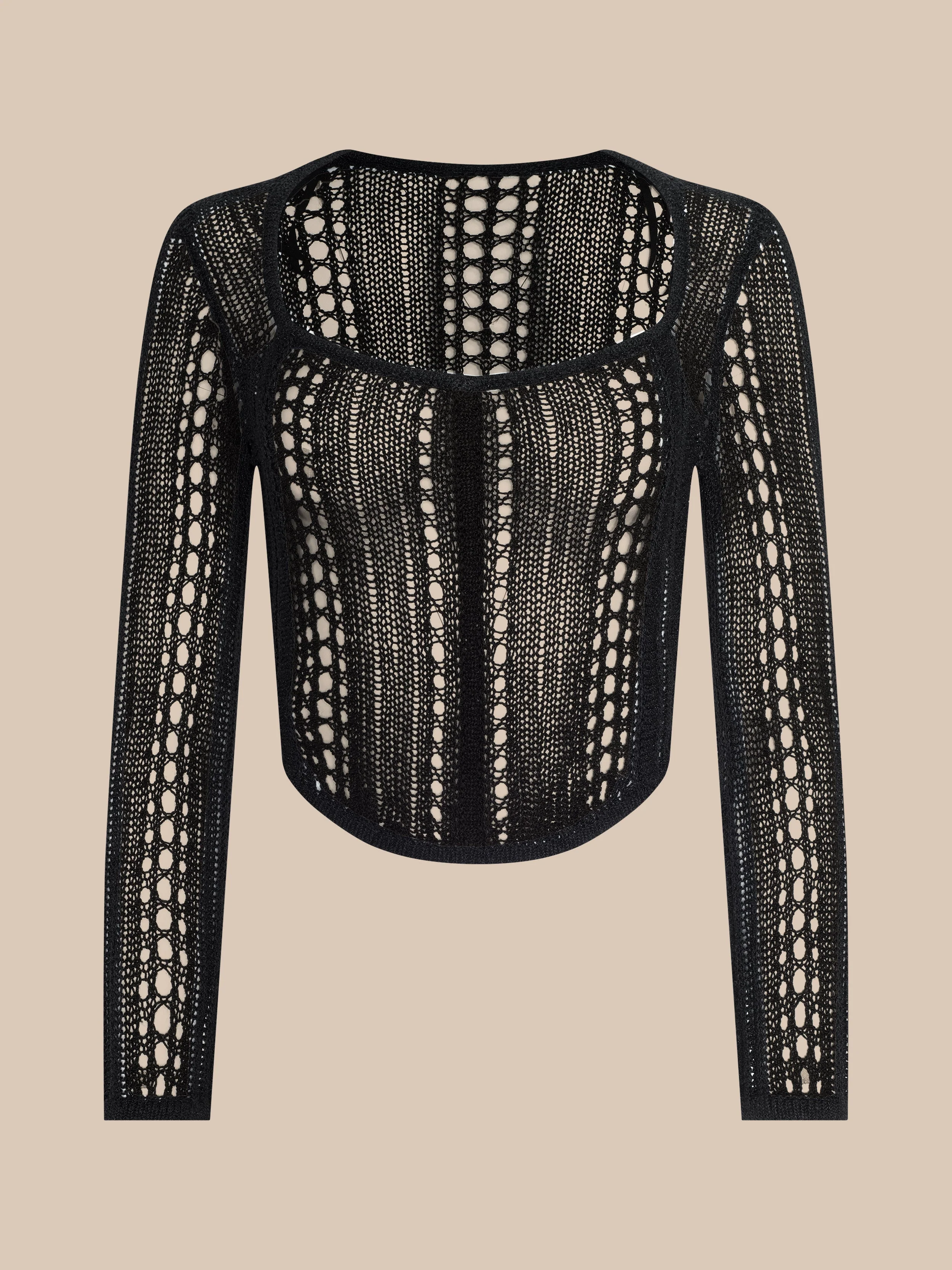 L'AGENCE - Orine Pointelle Knit Top - Image 6