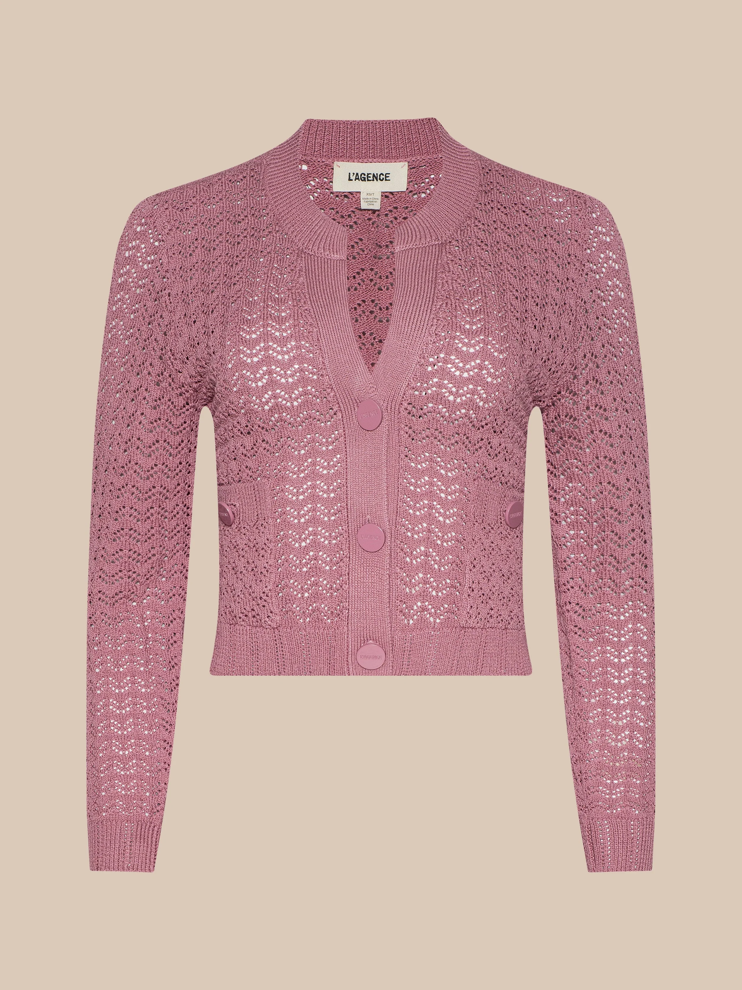 L'AGENCE - Orla Pointelle Knit Cardigan - Image 6