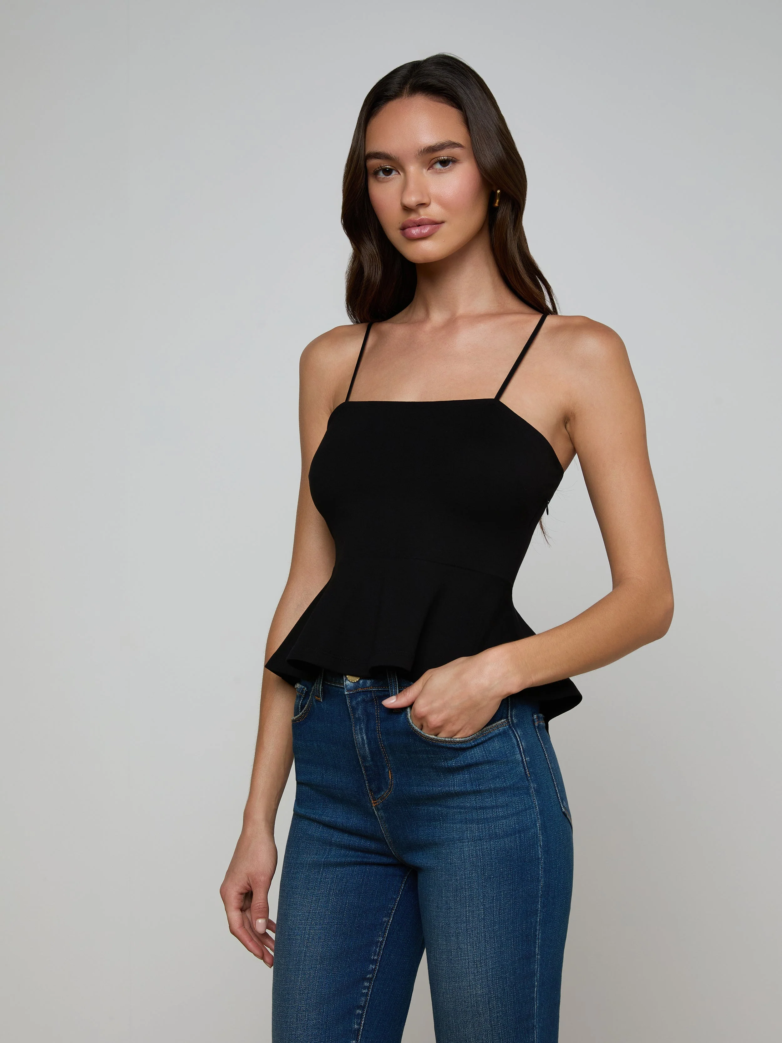 L'AGENCE - Parisa Peplum Top - Image 2